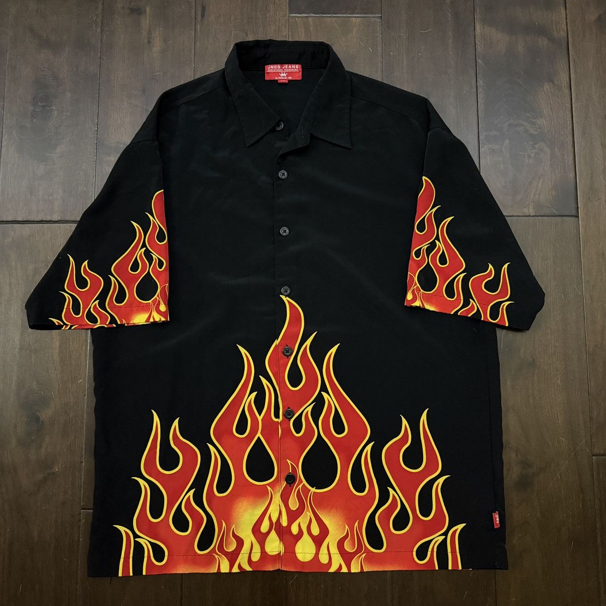 JNCO Vintage 90s JNCO Button Up Flame Shirt Size US XL / EU 56 / 4 - 3 Thumbnail
