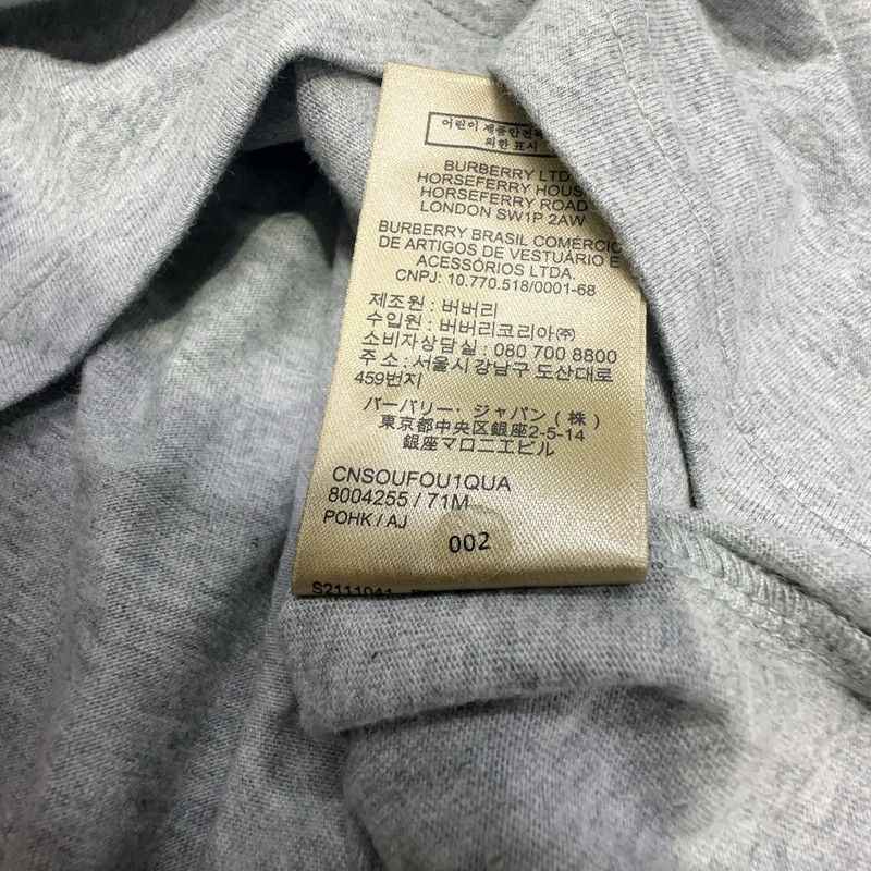 Burberry Burberry Gray Long Sleeve Crew Neck T-Shirt 0079 Size US XL / EU 56 / 4 - 1 Thumbnail