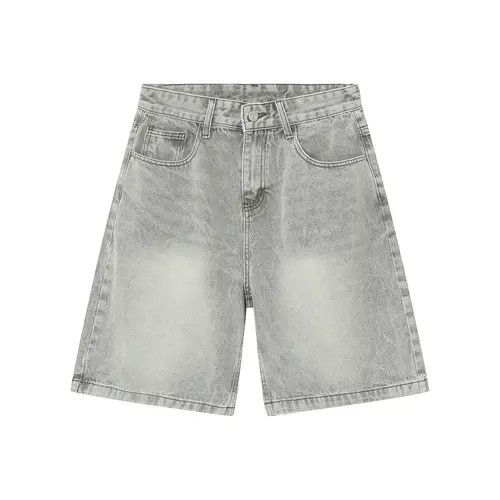 Other Grey Vintage Washed Mid-Rise Casual Denim Shorts Size US 32 / EU 48 - 6 Thumbnail