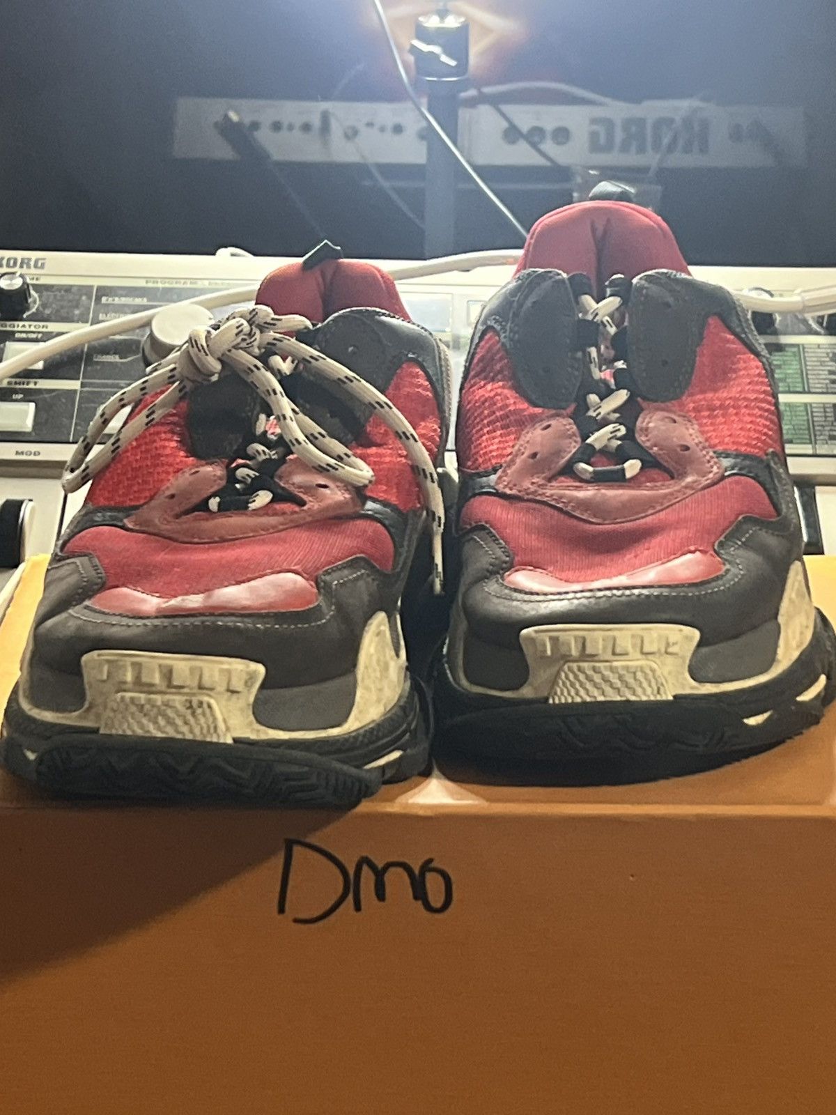 Balenciaga Balenciaga Triple S Black/Red – Size 45 (US 12) Size US 12 / EU 45 - 6 Thumbnail