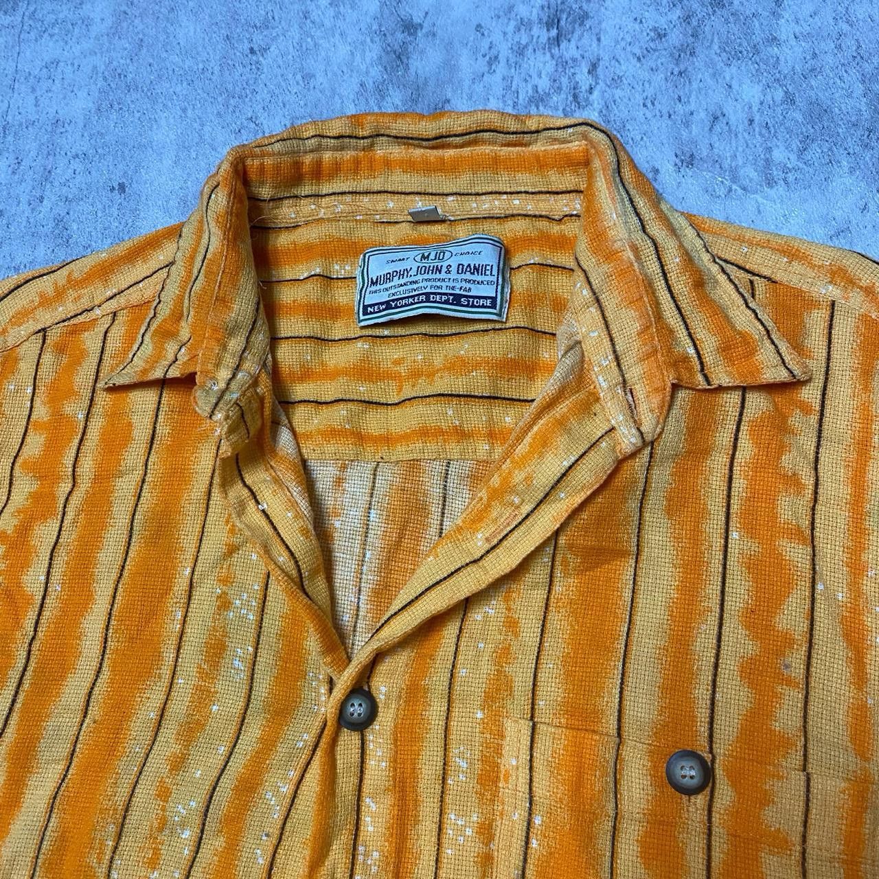 Other Yellow and orange striped button-up shirt #retro Size US XXL / EU 58 / 5 - 3 Thumbnail