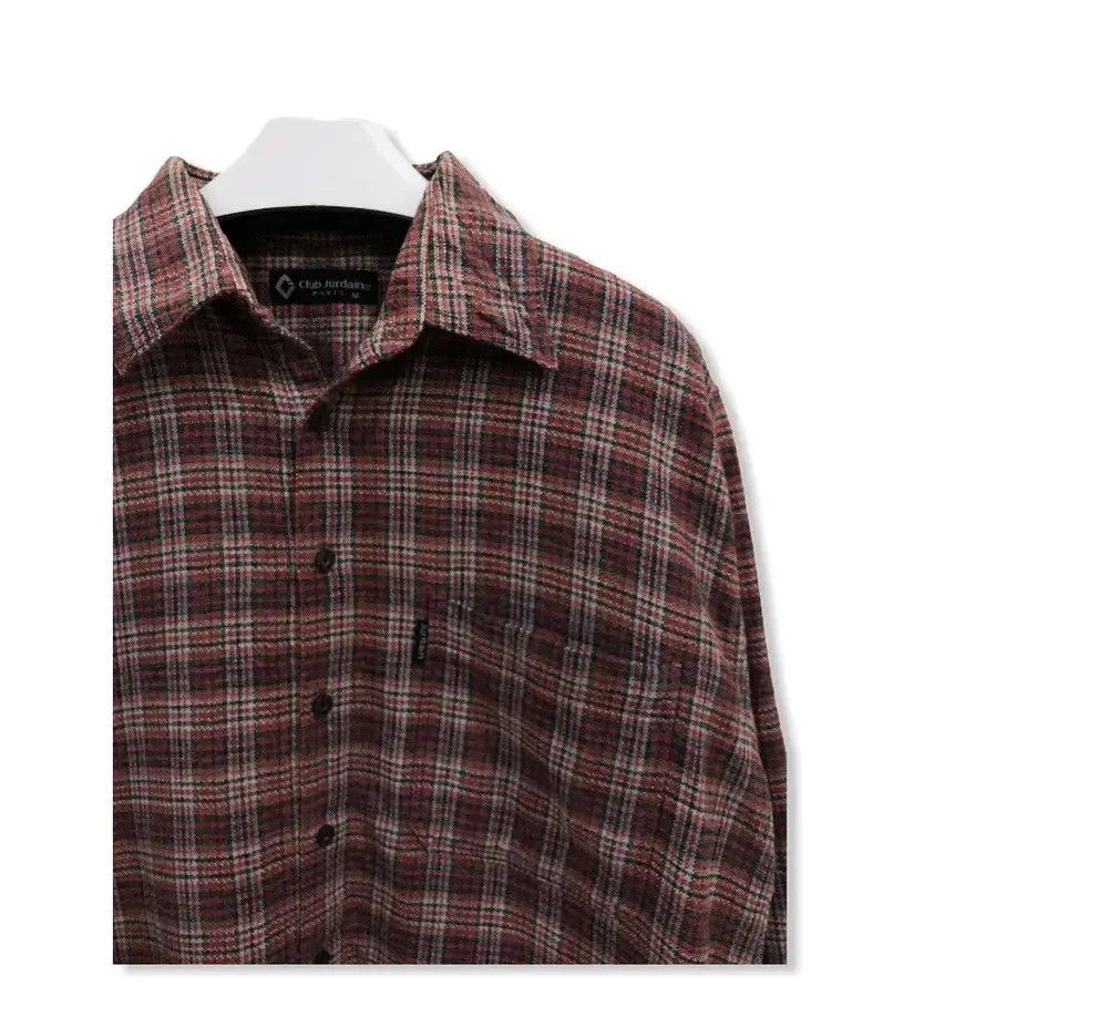 Vintage Vintage Club Jurdain Plaid Tartan Flannel Shirt 👕 Size US M / EU 48-50 / 2 - 2 Thumbnail