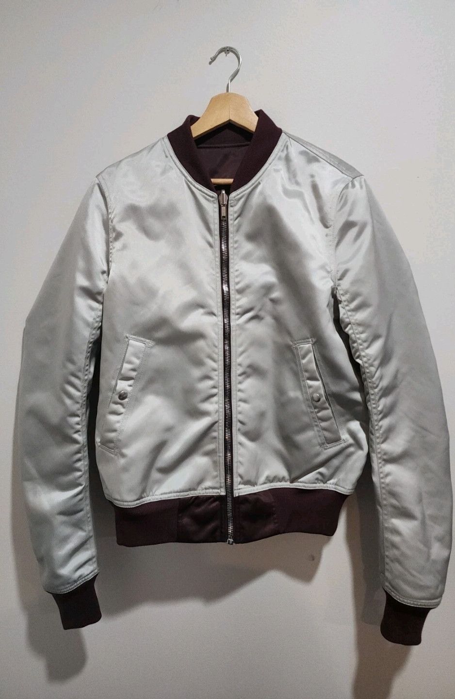 Rick Owens Rick Owens Reversible Cropped Flight Blood/Pearl Bomber 48 Size US M / EU 48-50 / 2 - 4 Thumbnail