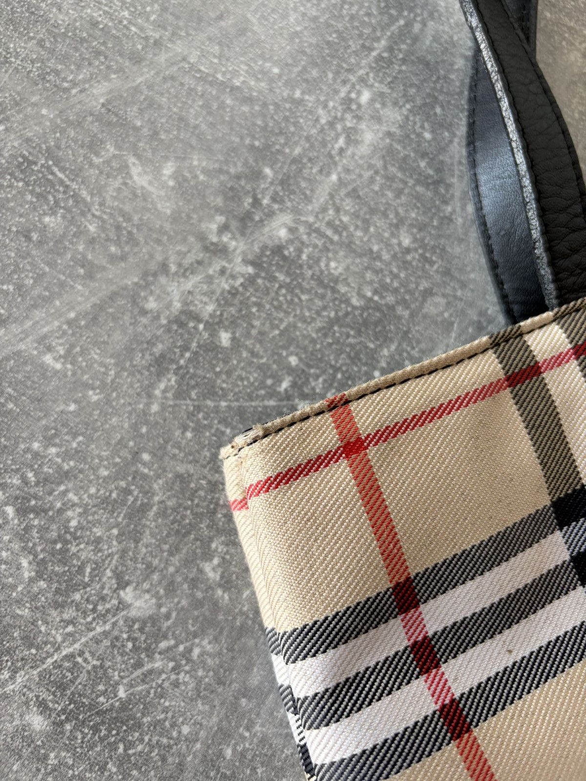 Burberry Rare Burberry Blue Label Tote Nova Check Beige Canvas Bag Size ONE SIZE - 12 Thumbnail