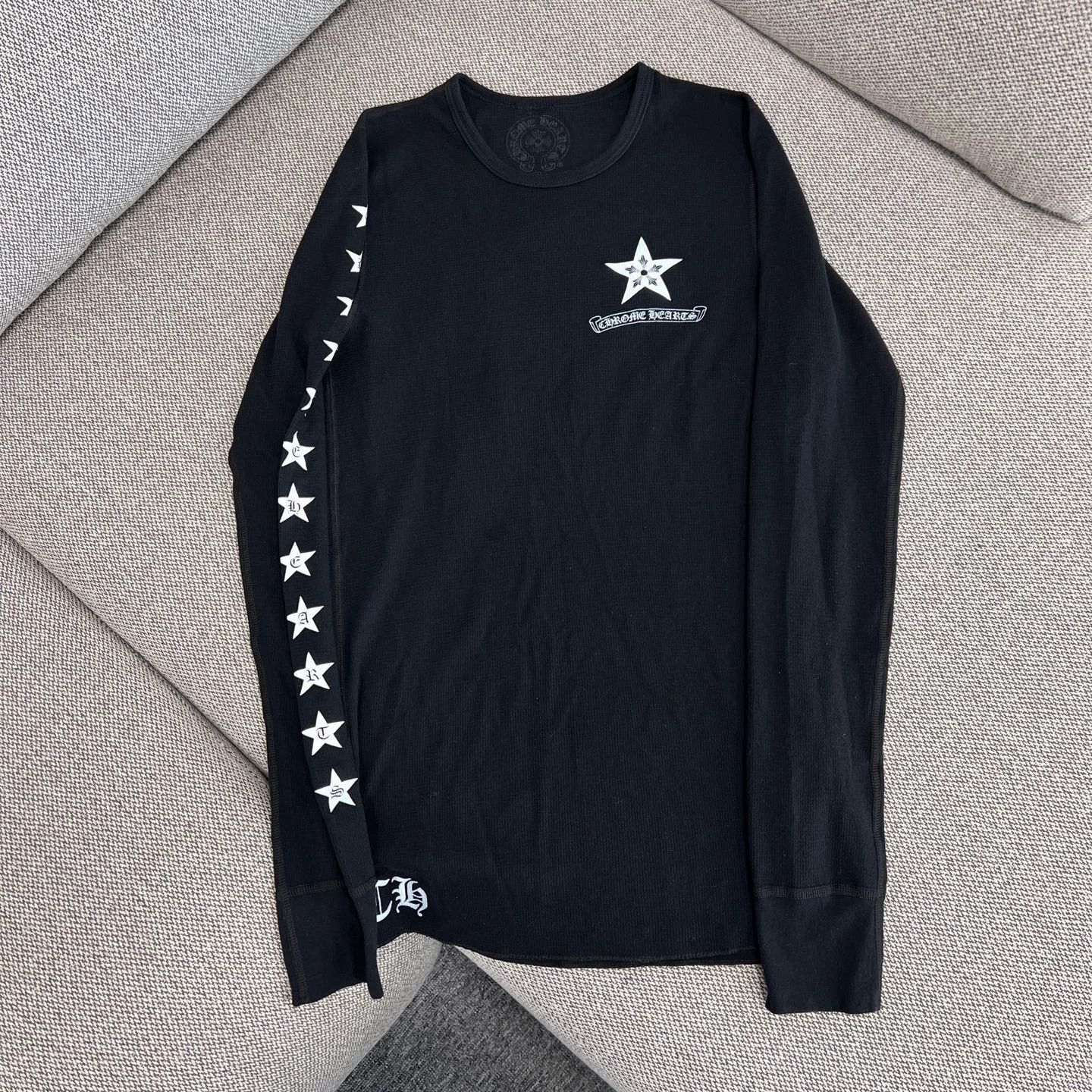 chrome hearts star long sleeve shirt size s