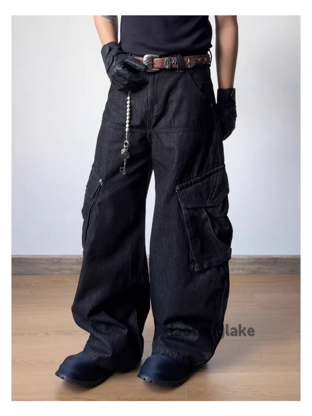 Jean ltx utility wide Leg denim loose baggy hiphop jeans Size US 30 / EU 46 - 3 Thumbnail