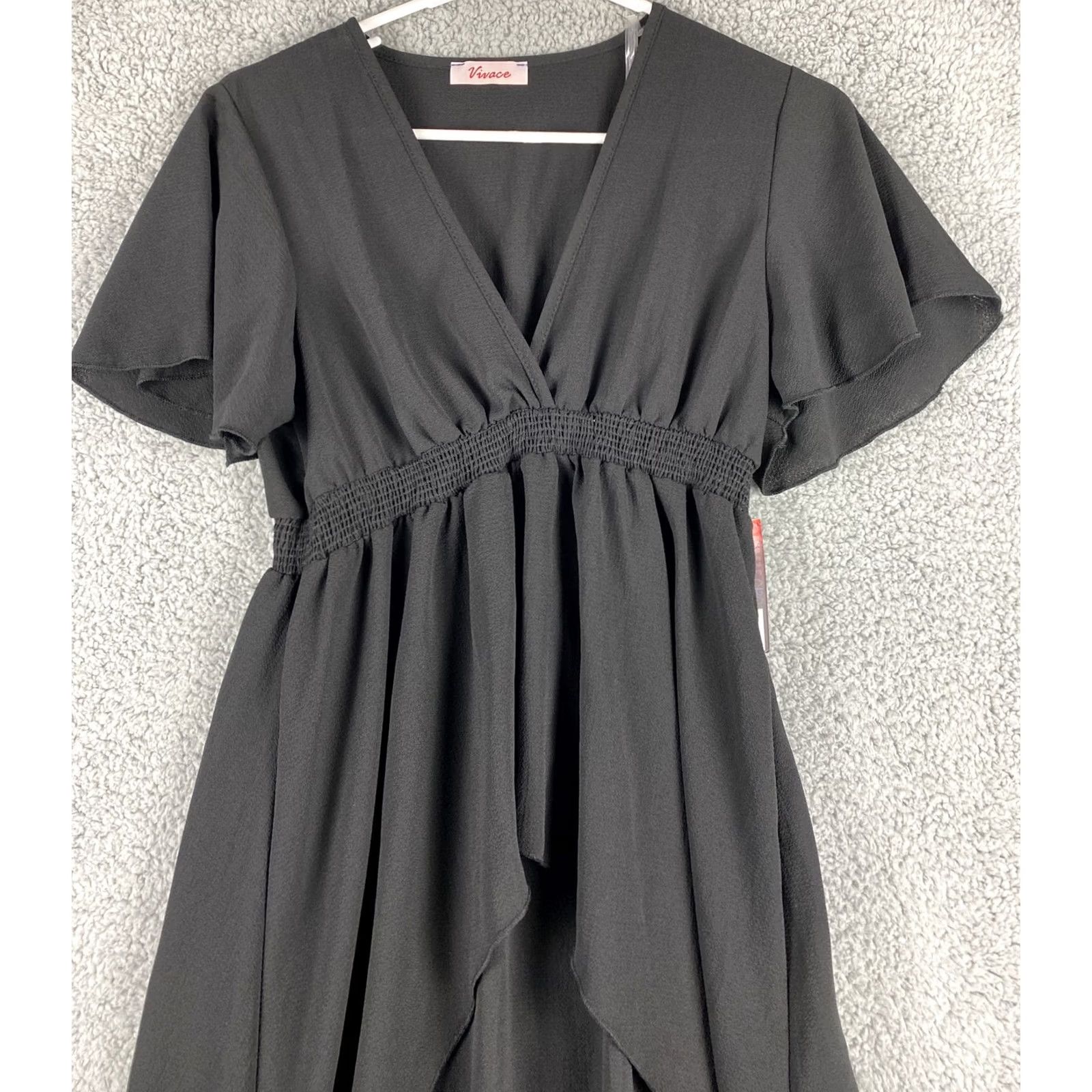Vintage Vivace Dress Womens M Short Sleeve Knee Length Shift Black/31-20 Size 32" / US 10 / IT 46 - 2 Thumbnail