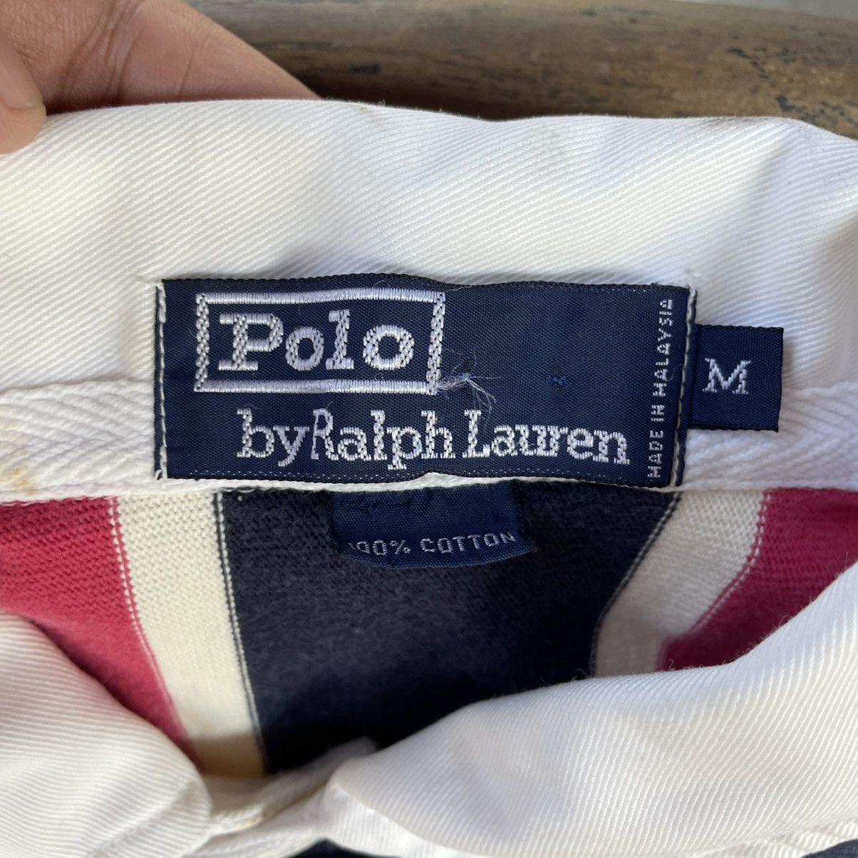 Polo Ralph Lauren 🔥Vintage Polo Ralph Lauren Small Pony Striped Rugby Shirts Size US L / EU 52-54 / 3 - 15 Thumbnail