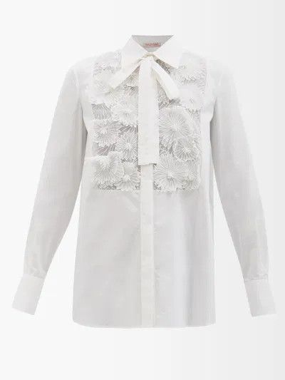 Valentino o1y0326 Solid Color Shirt in White Size M / US 6-8 / IT 42-44 - 1 Thumbnail