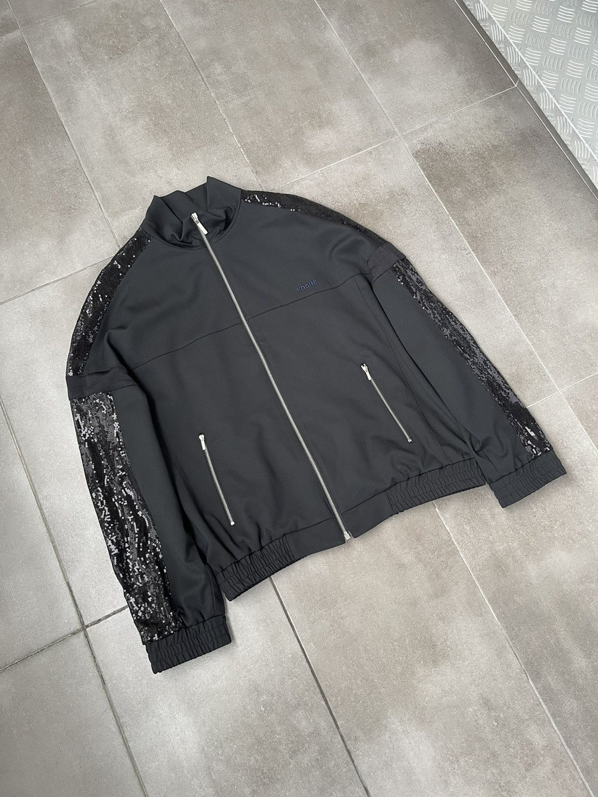 Other !DS! SS22 Koche Sequin Embroidered Logo Black Bomber Jacket Size US L / EU 52-54 / 3 - 11 Thumbnail