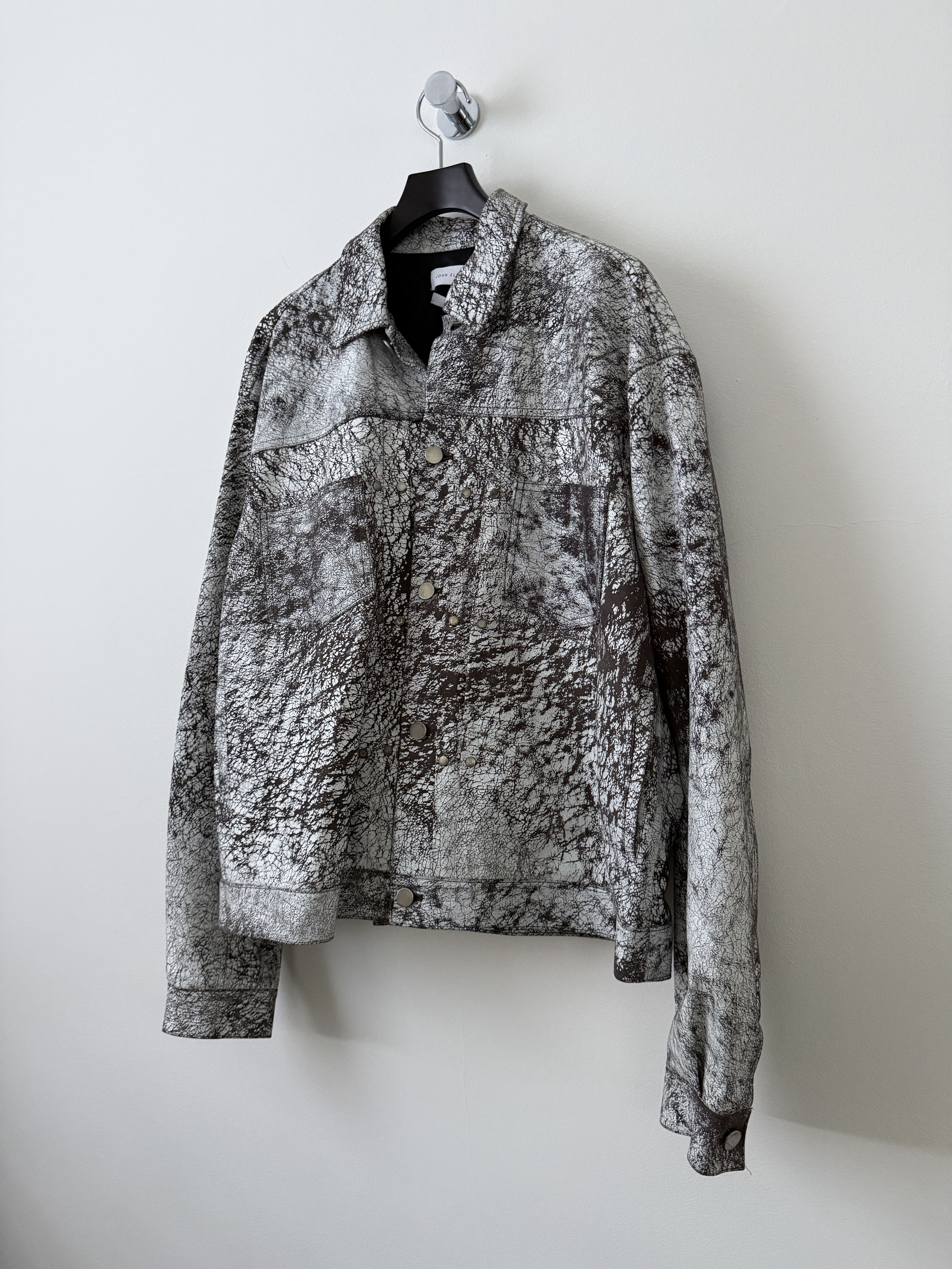 John Elliott Painted Type II Leather Thumper Jacket Size US XL / EU 56 / 4 - 4 Thumbnail