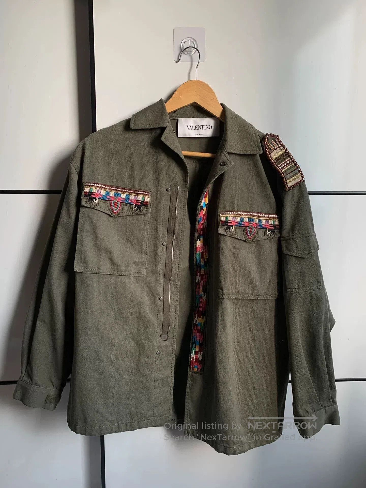 Valentino Valentino Green Beaded Coat. Size S / US 4 / IT 40 - 1 Thumbnail