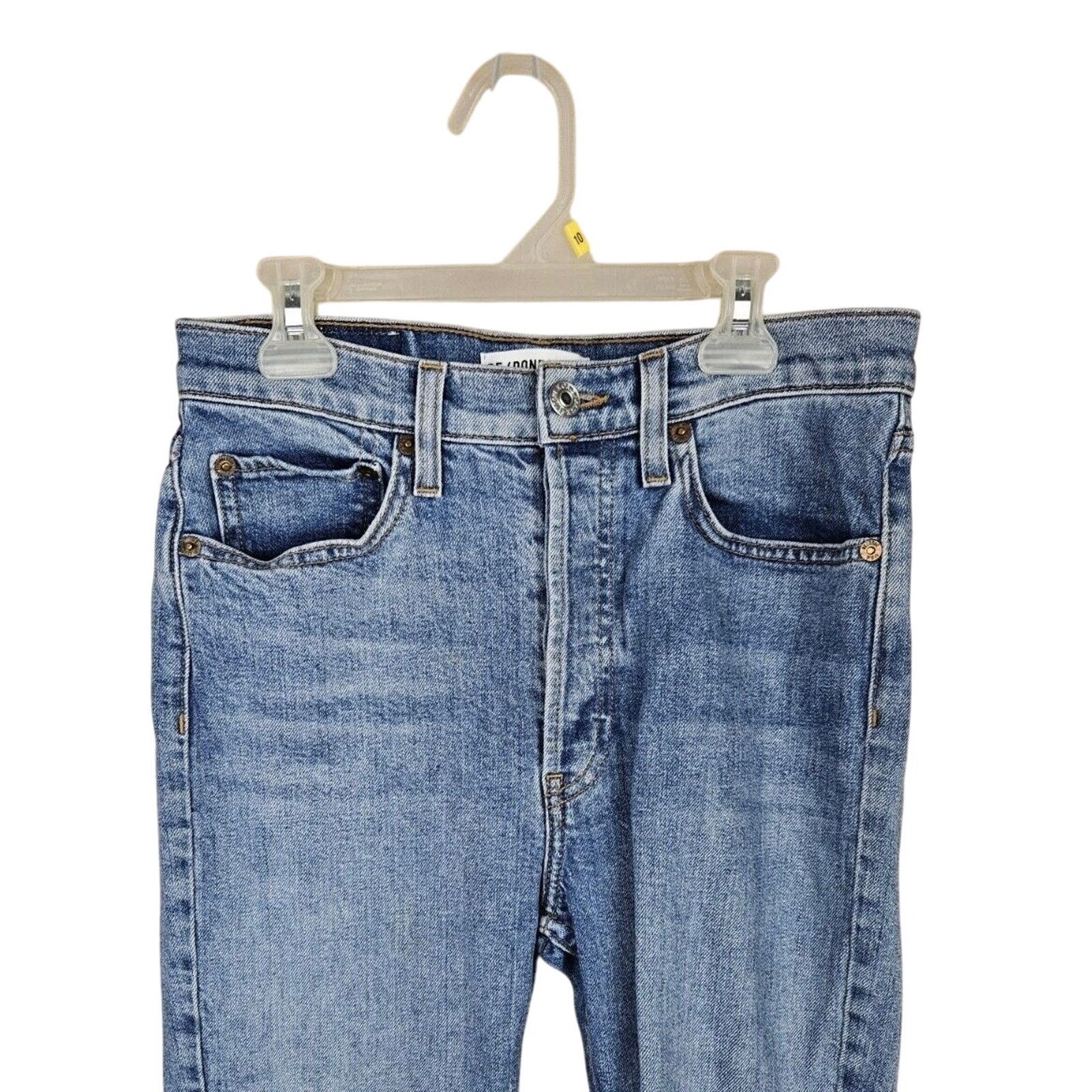 RE/DONE Re/Done Originals High Rise Ankle Crop Jeans Size 27" / US 4 / IT 40 - 3 Thumbnail