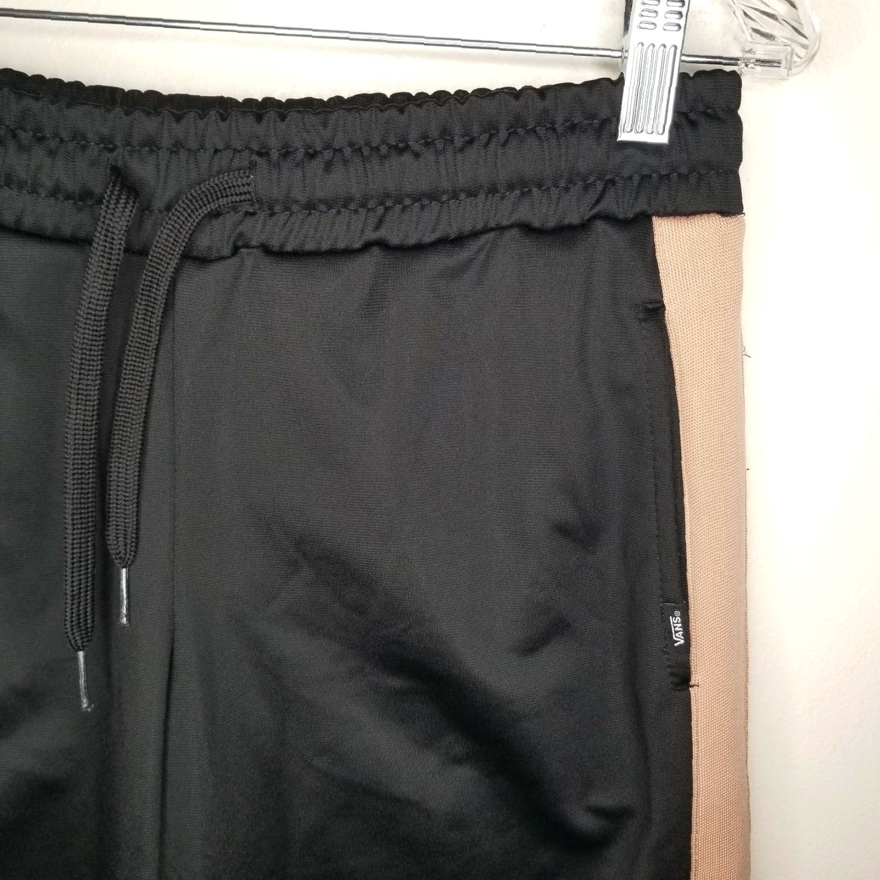 Vans VANS Pants Track, Activewear, Elastic Waist, Half Button Up, Pink/Black, XS, Womens Size 26" / US 2 / IT 38 - 2 Thumbnail