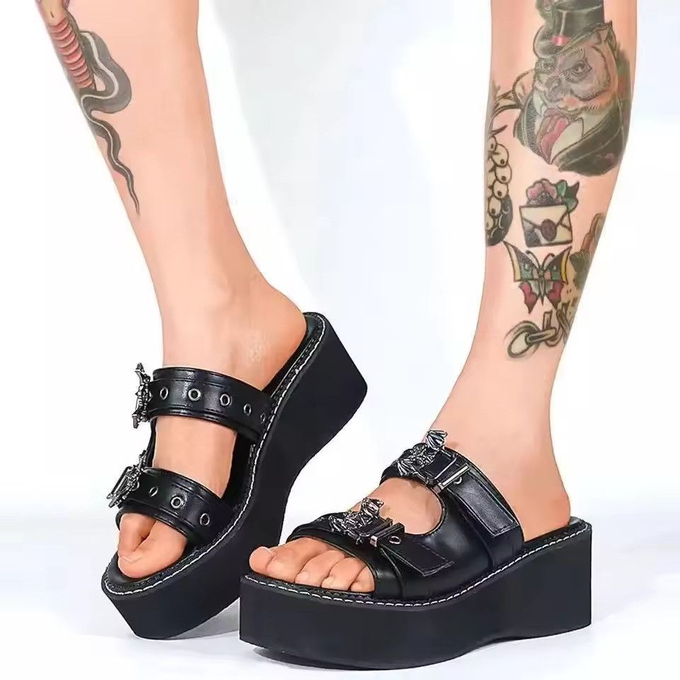 Other Metal Buckles Vampire Slippers Unisex Size US 8.5 / IT 38.5 - 2 Thumbnail