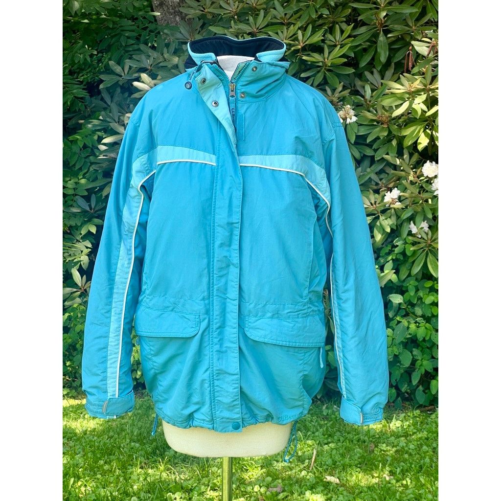 L.L. Bean Womens LL Bean Winter Ski Jacket W/ Liner M Petite Teal Blue Size M / US 6-8 / IT 42-44 - 1 Thumbnail