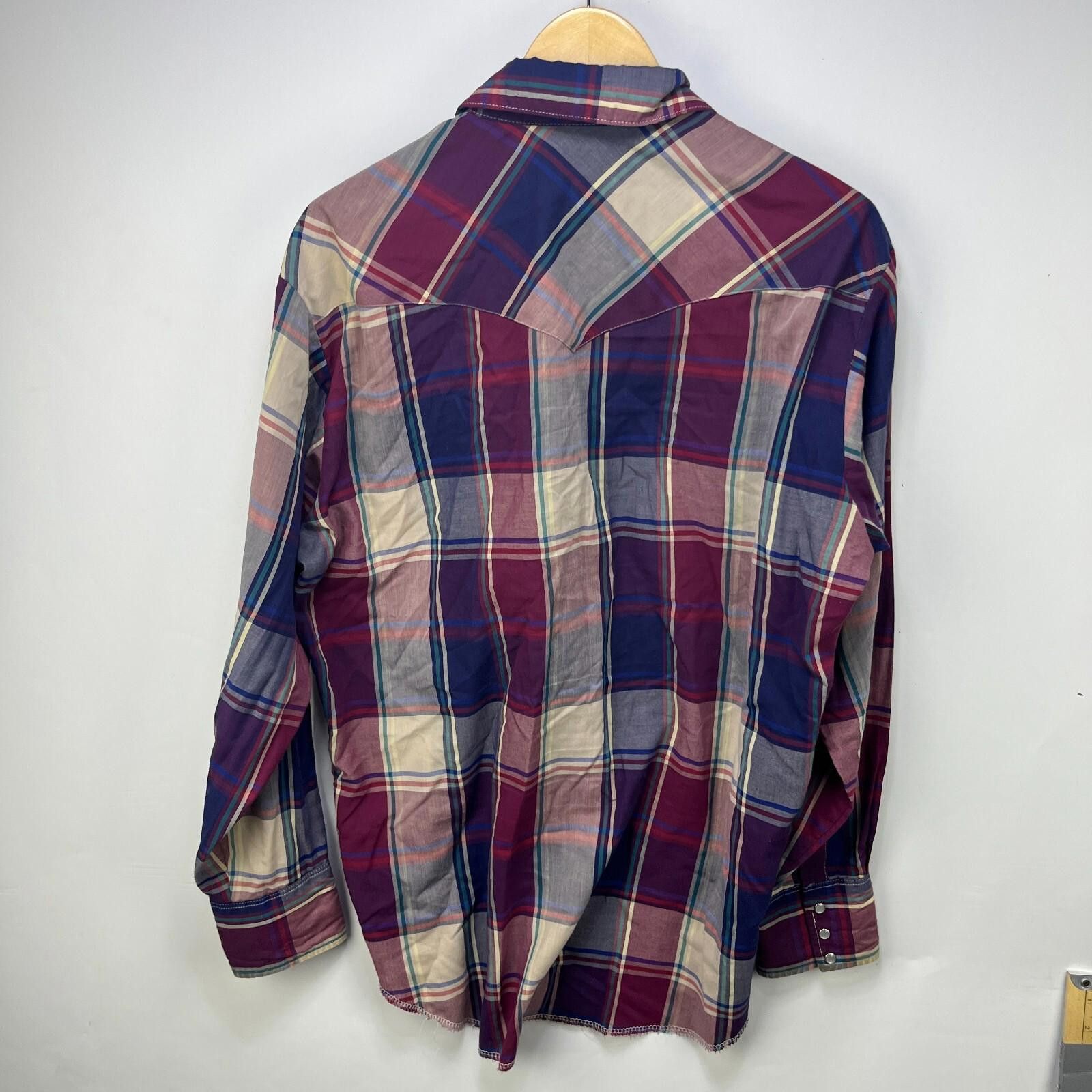 Wrangler Vintage 90s Wrangler Snap Button Long Sleeve Shirt Large Size US L / EU 52-54 / 3 - 10 Thumbnail
