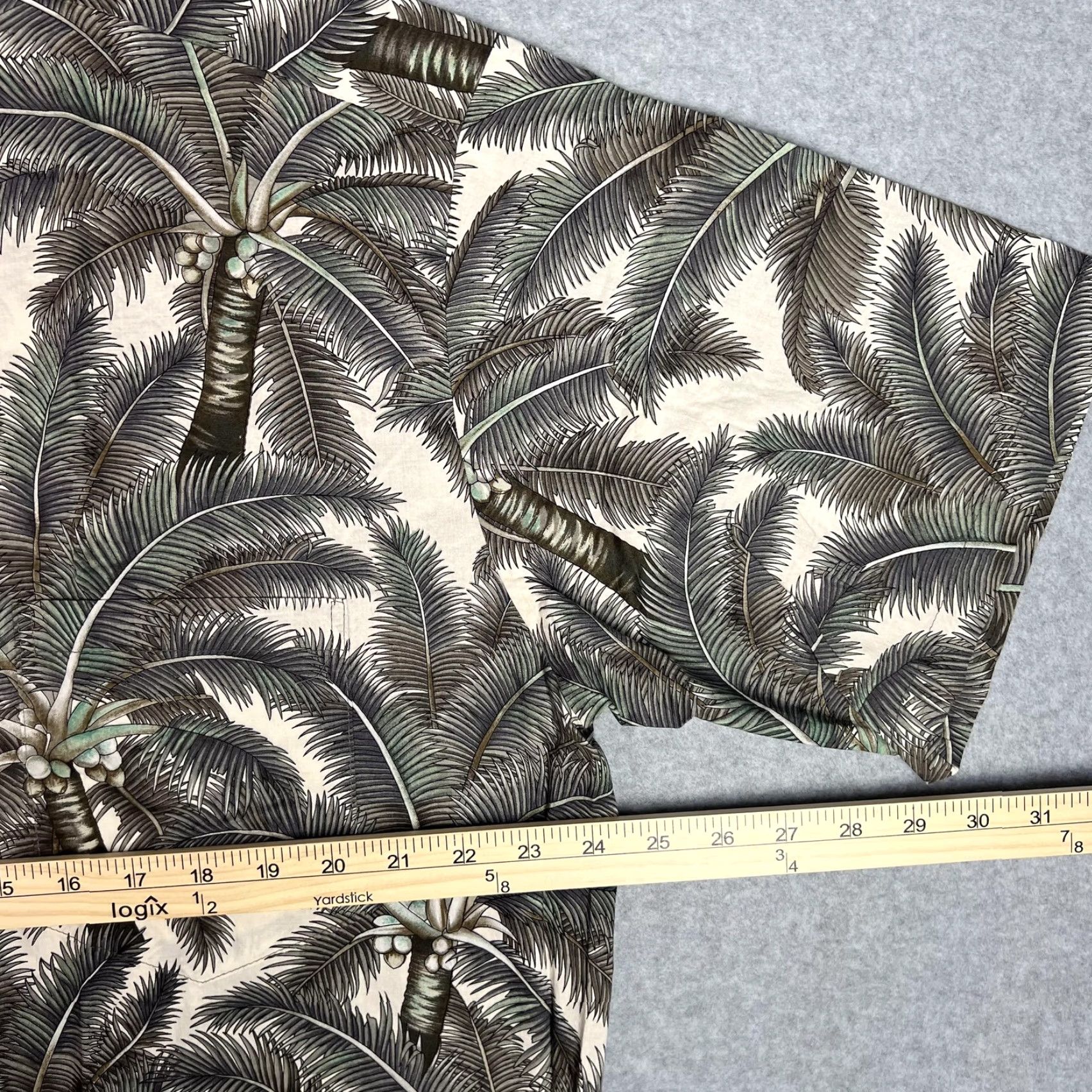 Tori Richard Tori Richard Shirt Mens XL Brown Tan Palm Tree Hawaiian Aloha Button Up Cotton Size US XL / EU 56 / 4 - 2 Thumbnail