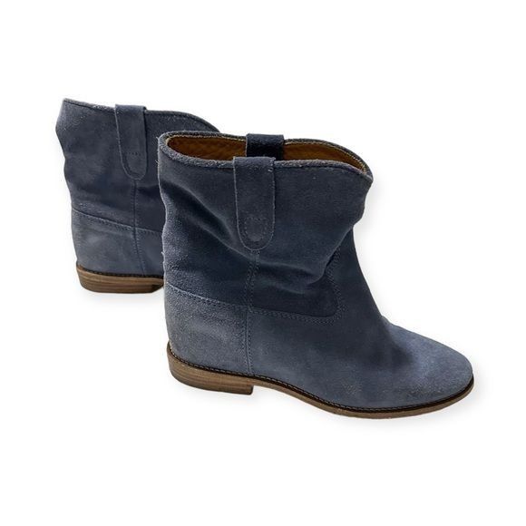 Isabel Marant Isabel Marant Crisi Ankle Boots in Light Blue Suede, Size 36 Size US 6 / IT 36 - 5 Thumbnail