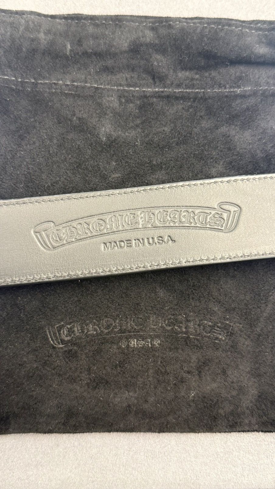 Chrome Hearts Chrome Hearts Black Leather Roller Belt RARE Size 36 Size 36 - 8 Thumbnail