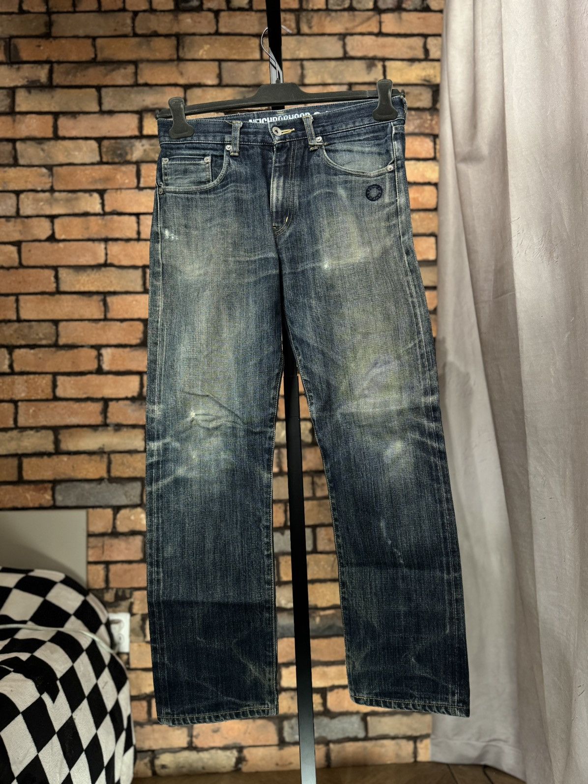 Original Fake KAWS X NEIGHBORHOOD 12EX SELVEDGE JAPANESE DENIM JEANS Size US 30 / EU 46 - 1 Thumbnail