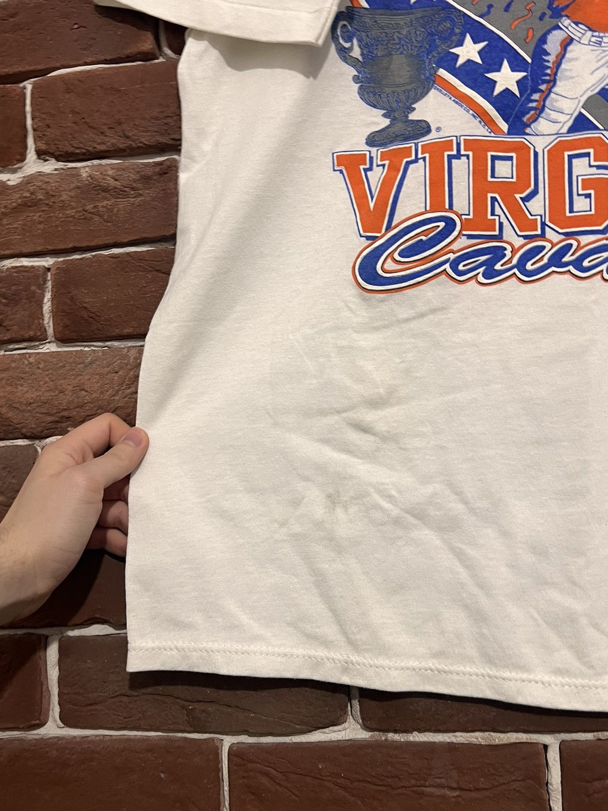NCAA Vaintage 1991 90s Sugar Bowl Virginia Cavaliers Football Tee Size US XXL / EU 58 / 5 - 6 Thumbnail