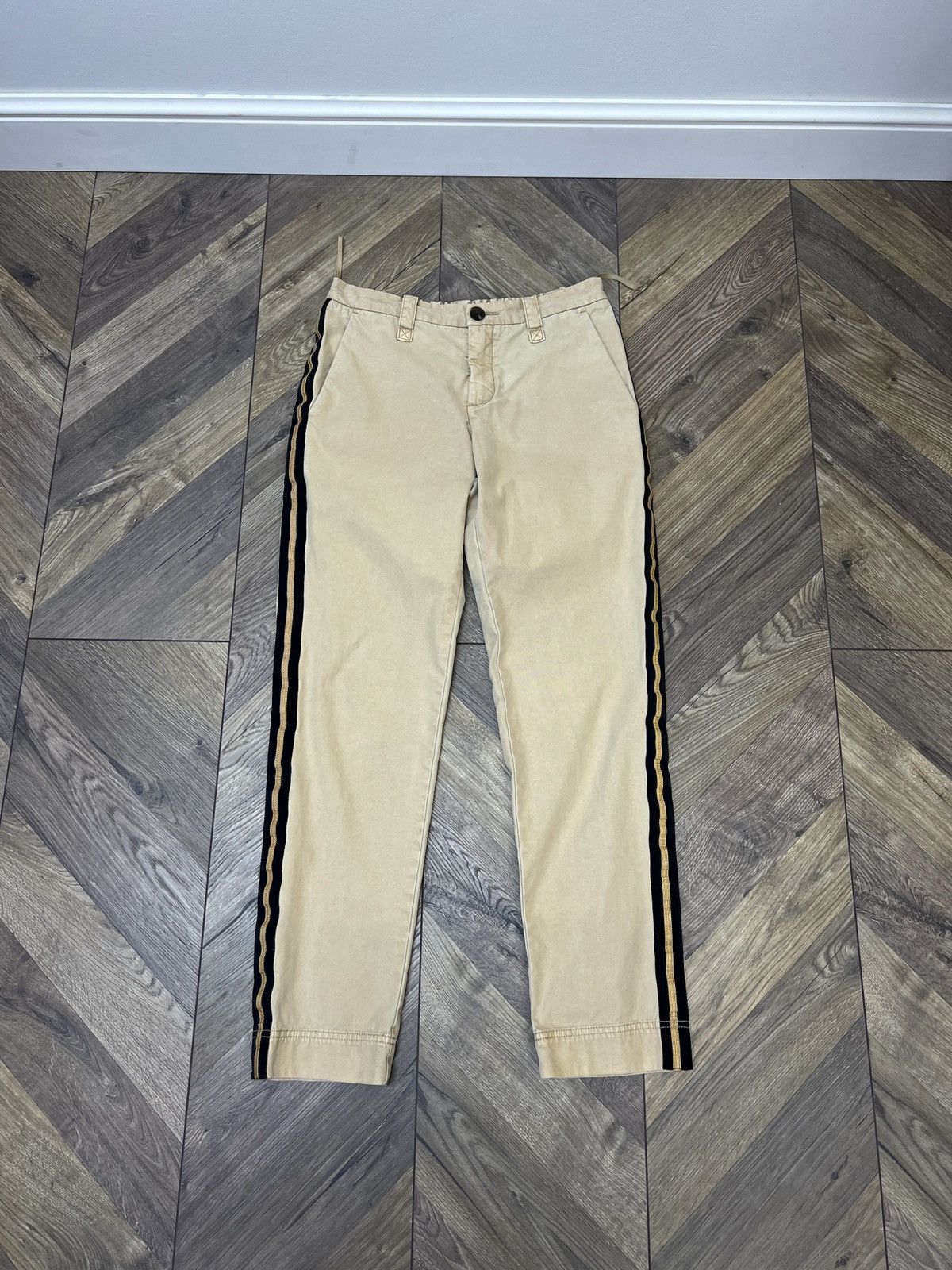 Designer × Vintage × Zadig & Voltaire Vintage Zadig & Voltaire cotton Stripe Women’s Trousers Size 31" - 2 Thumbnail