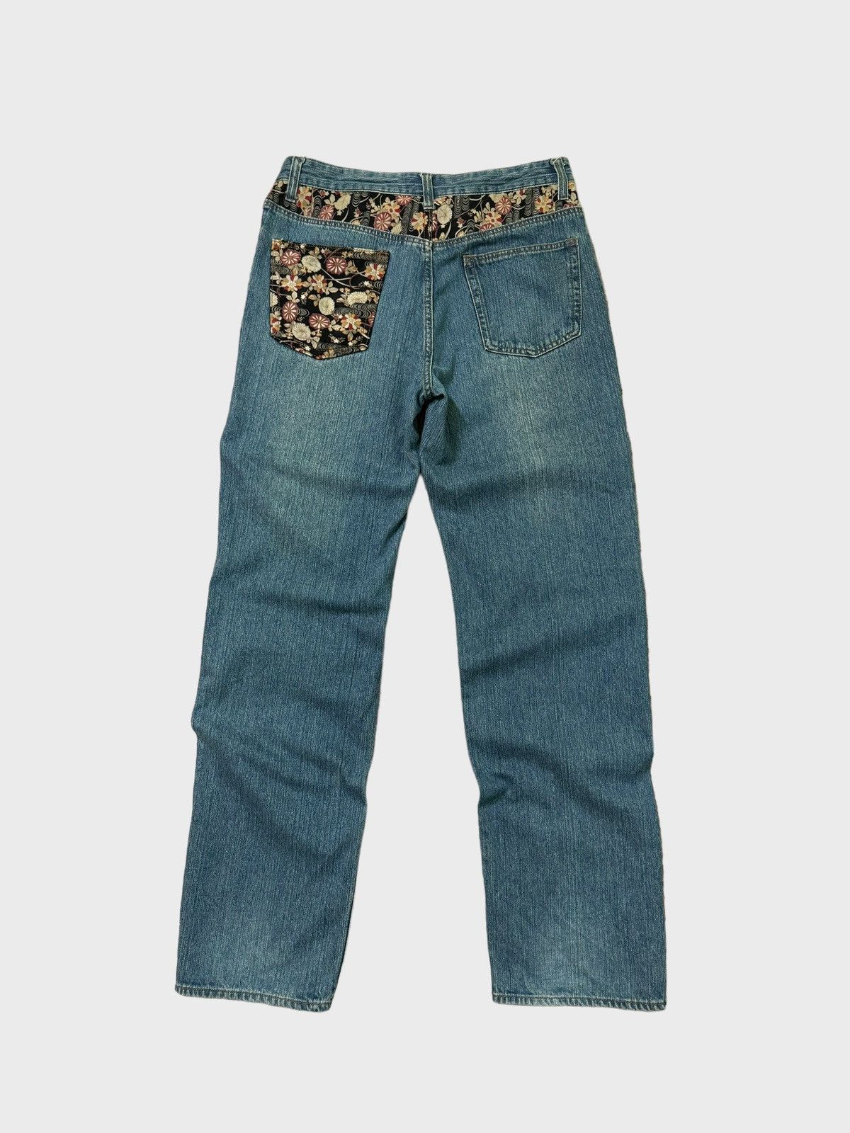 Japanese Brand ARCHIVE KARAKURI TAMASHI STYLE SAKURA EMBROIDERY DENIM Size US 32 / EU 48 - 2 Thumbnail