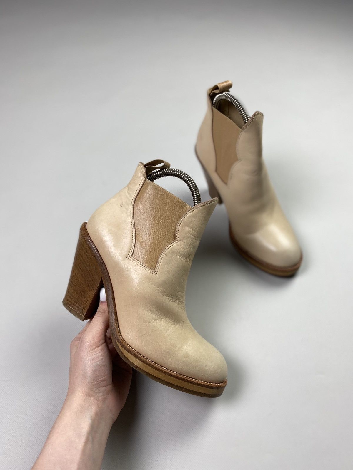 Acne Studios Acne Ladies Leather Heeled Boots Shoes Size 37 Size US 7 / IT 37 - 3 Thumbnail