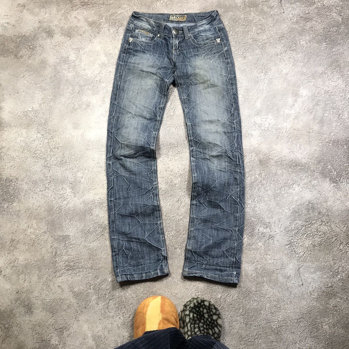Vintage Vintage Y2K Distressed Flared Jeans Grunge Skate Relaxed 26 Size 26" / US 2 / IT 38 - 1 Thumbnail