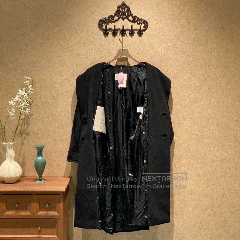 Max Mara Max Mara Black Wool Coat Size XS / US 0-2 / IT 36-38 - 3 Thumbnail