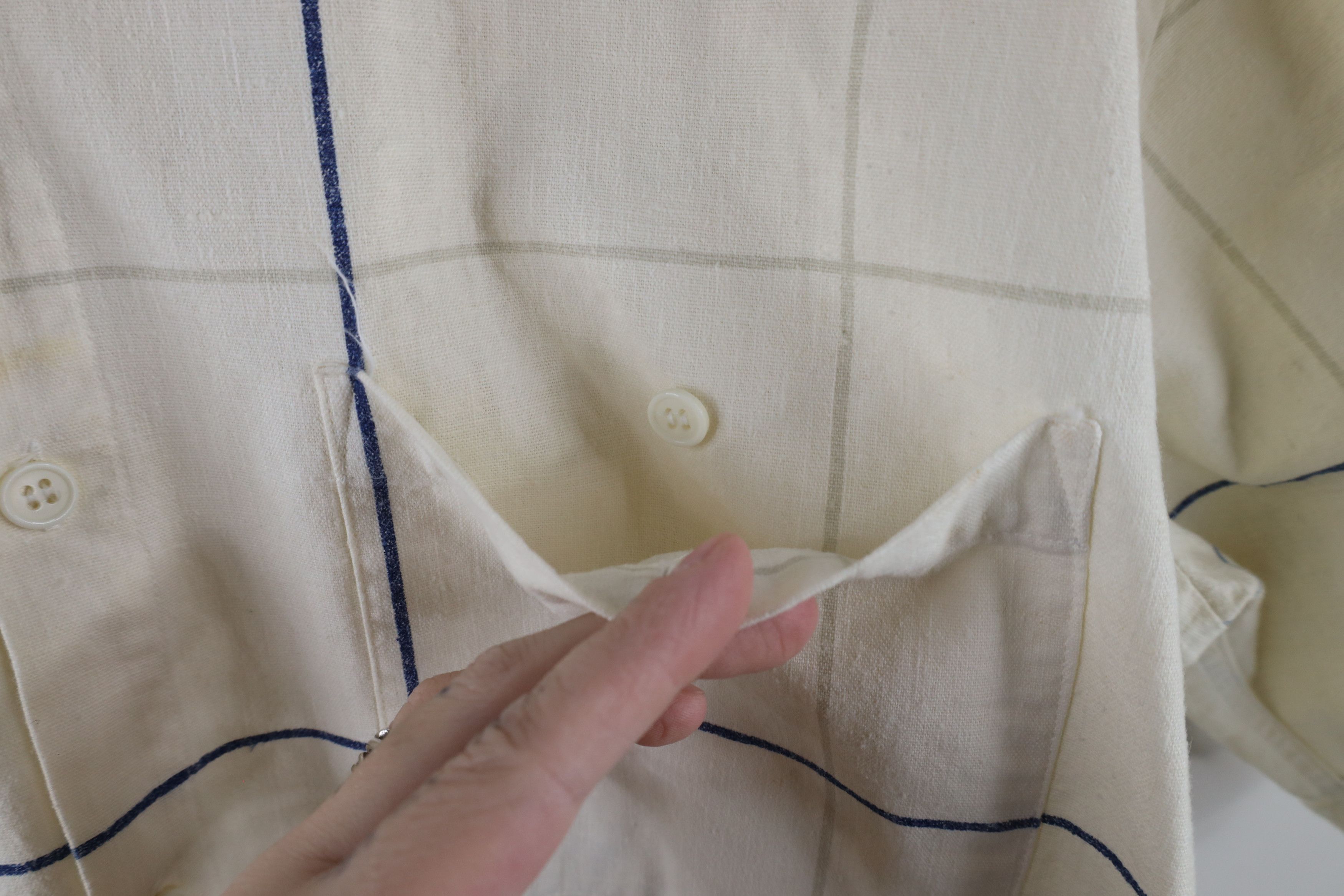 Vintage Vintage 90s Streetwear Needle Tailoring Baggy Button Shirt Size US XL / EU 56 / 4 - 5 Thumbnail