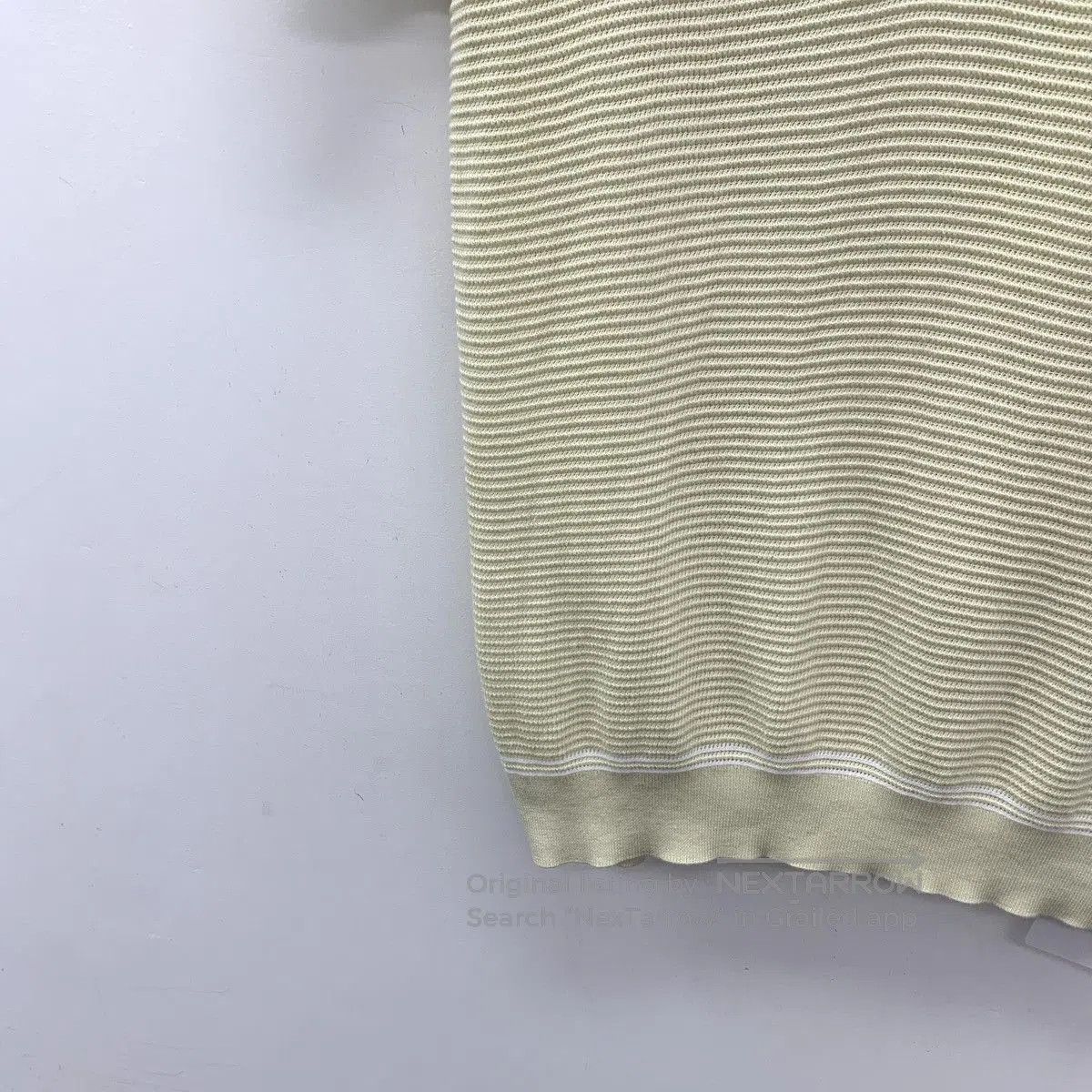 Z Zegna Yellow Short Sleeve Striped Polo Shirt . Size US S / EU 44-46 / 1 - 4 Thumbnail