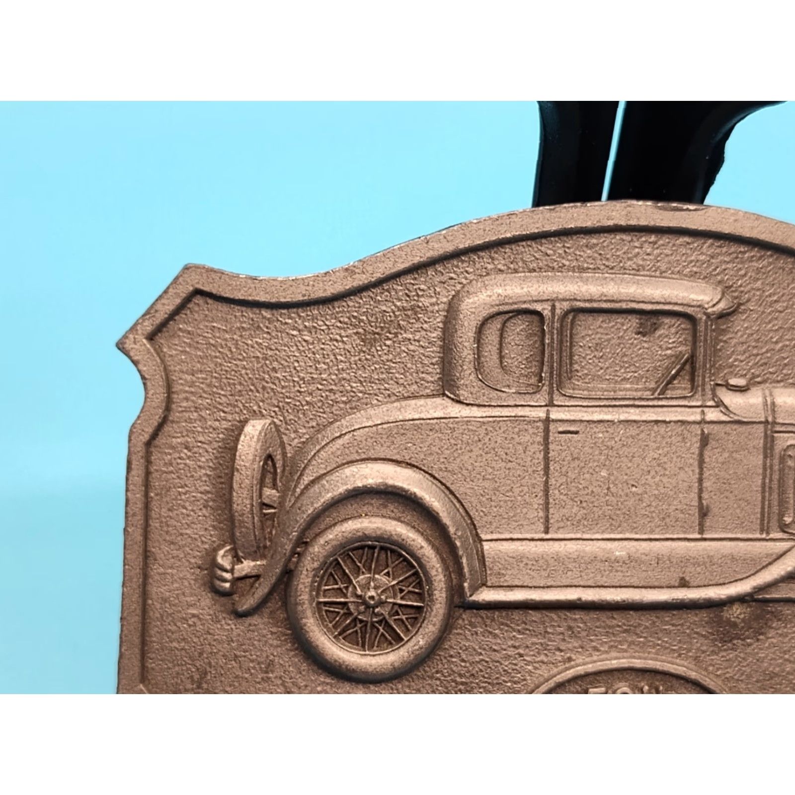 Ford VINTAGE 1970s Ford Model A 50th Anniversary Belt Buckle Silver Tone Unisex Size ONE SIZE - 2 Thumbnail