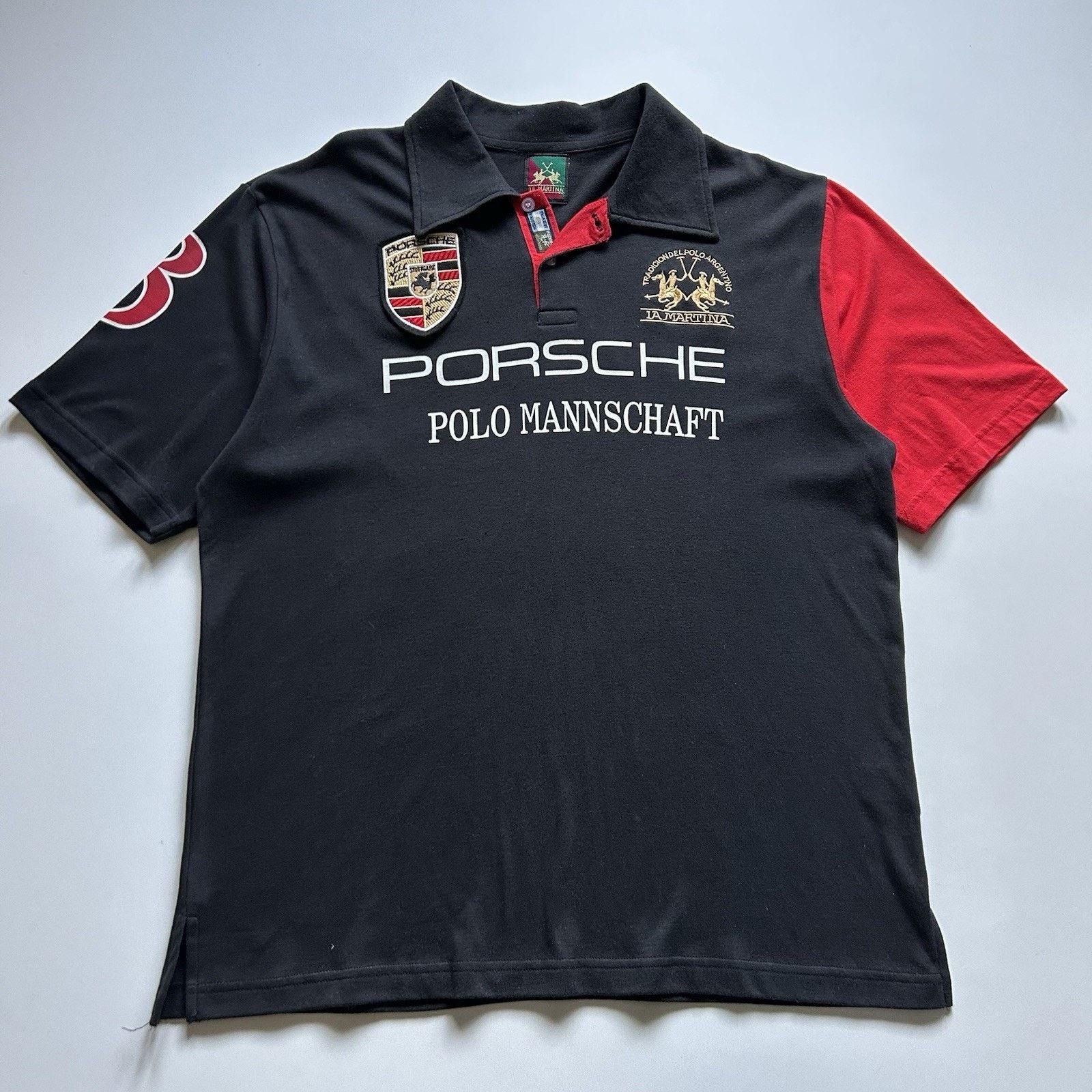 Vintage Porsche Shirt 90s Polo Mannschaft Team Racing XXL