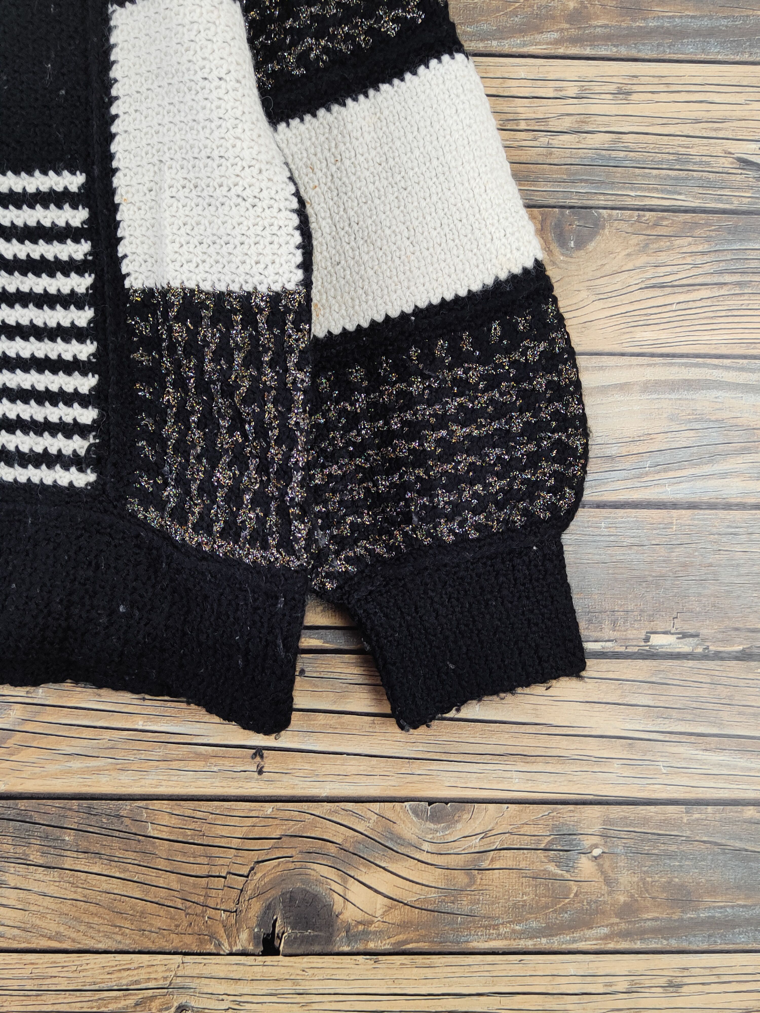 Vintage D Japan checkered Black White Knitwear Sweatshirts #W969 Size S / US 4 / IT 40 - 6 Thumbnail