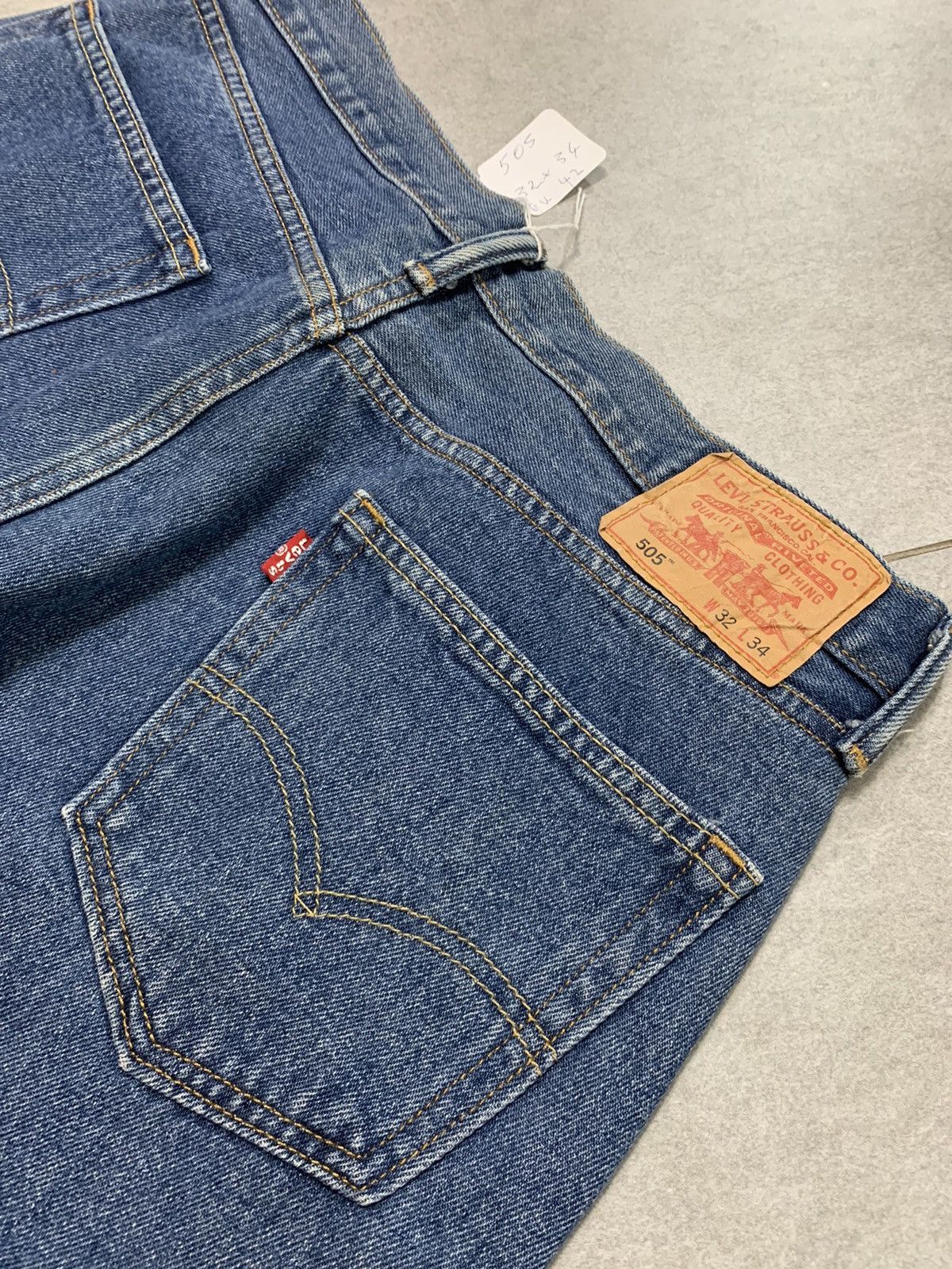 Levi's Vintage Clothing Y2k vintage 00s Blue Levi 505 straight wide leg Denim jeans Size US 30 / EU 46 - 4 Thumbnail