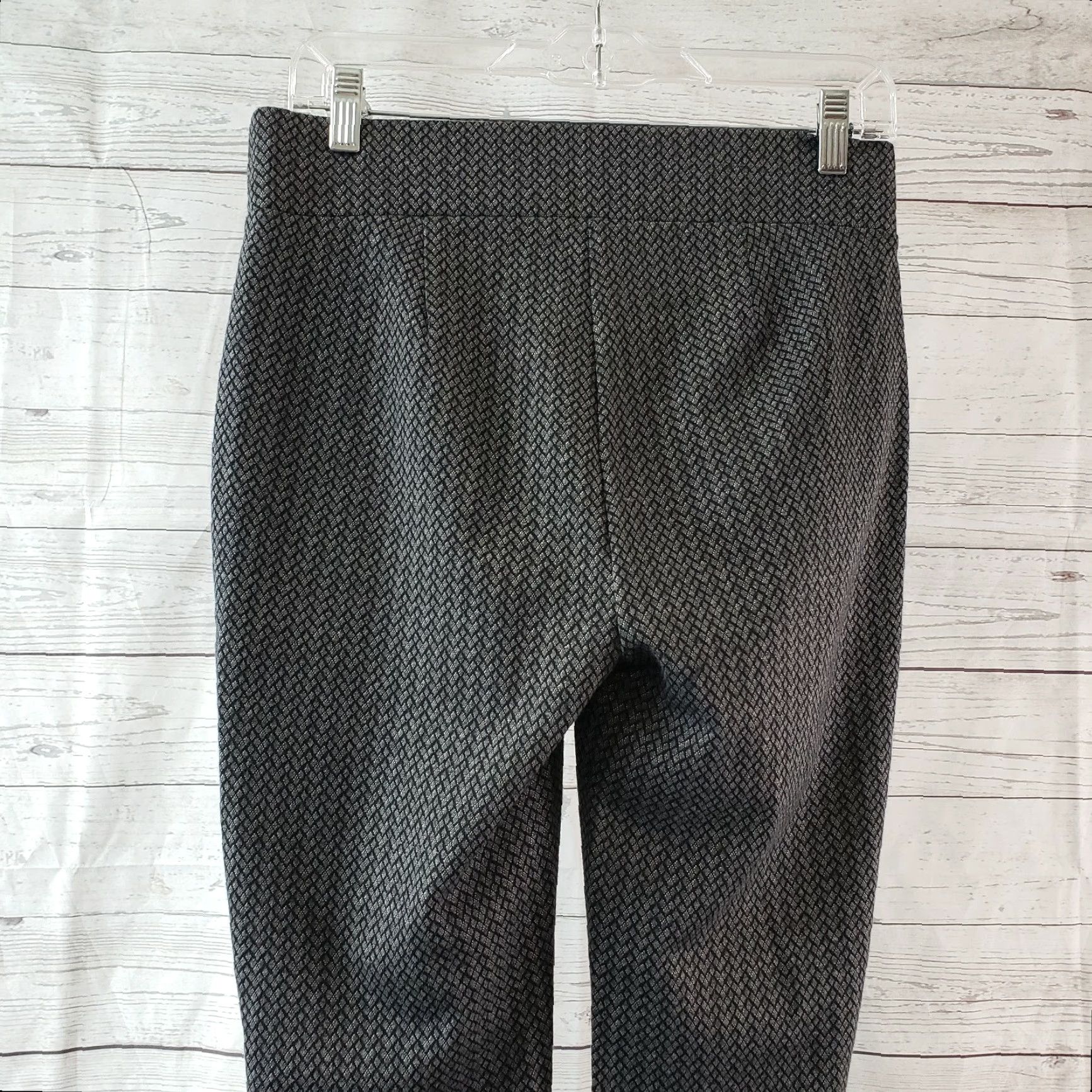 Loft LOFT Ann Taylor Womens Legging Pants Sz Small Gray Black Geometric Mid Rise Skinny Inseam 27 oz? Size 28" / US 6 / IT 42 - 5 Thumbnail