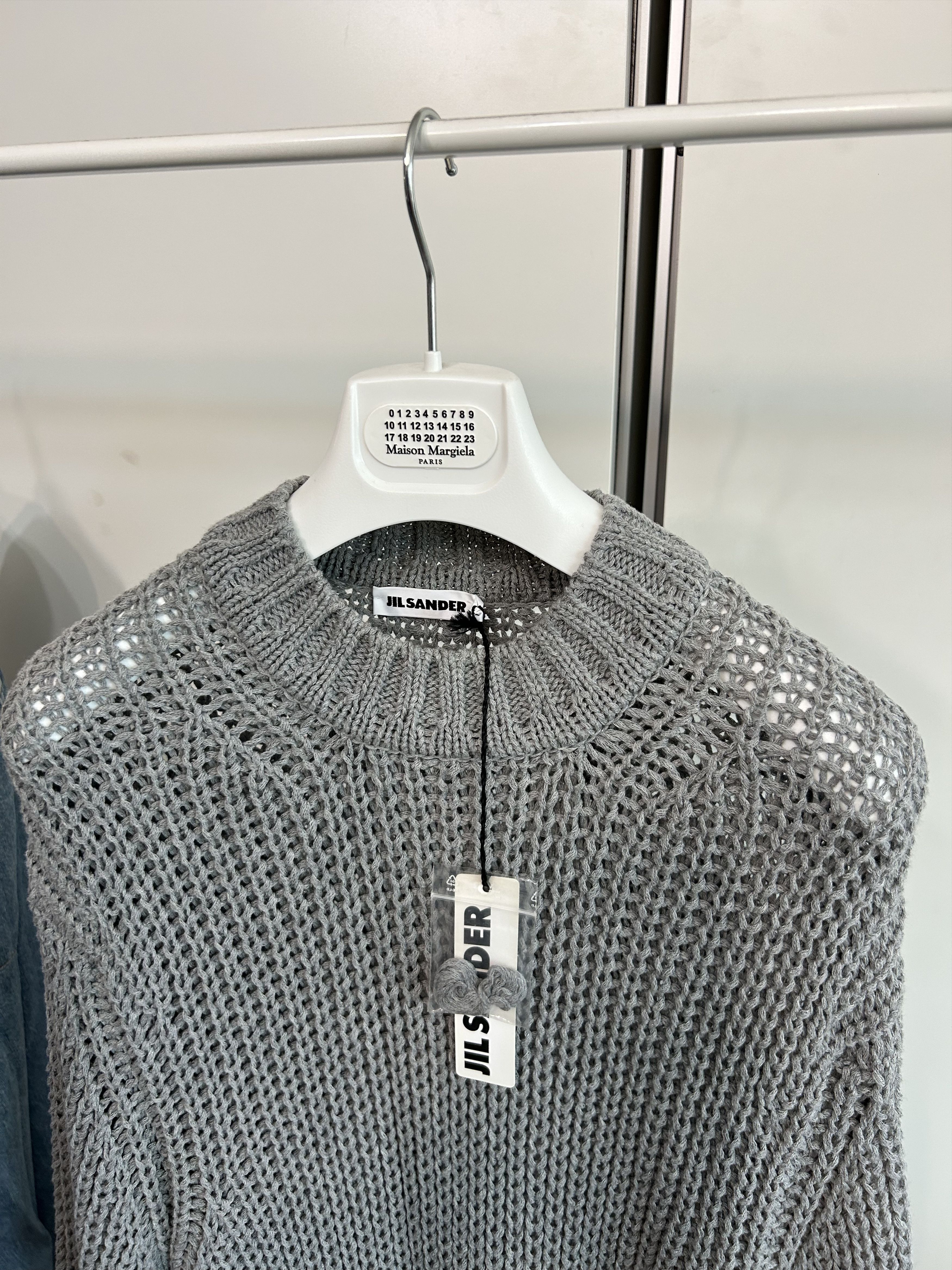 Jil Sander JIL SANDER Longline Knit Pullover with Contrast Stitching Size US M / EU 48-50 / 2 - 2 Thumbnail