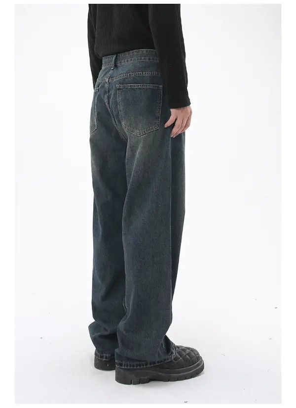 Japanese Brand Kizuki x Kino Japanese retro washed loose straight jeans Size US 32 / EU 48 - 4 Thumbnail