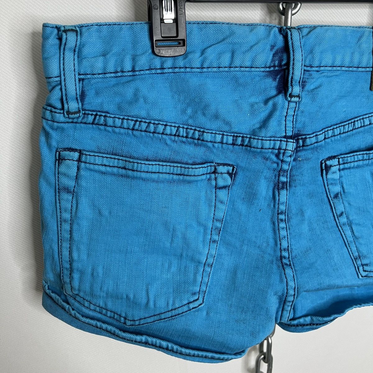Hysteric Glamour HYSTERIC GLAMOUR BRIGHT BLUE DENIM SHORTS Size 30" / US 8 / IT 44 - 7 Thumbnail