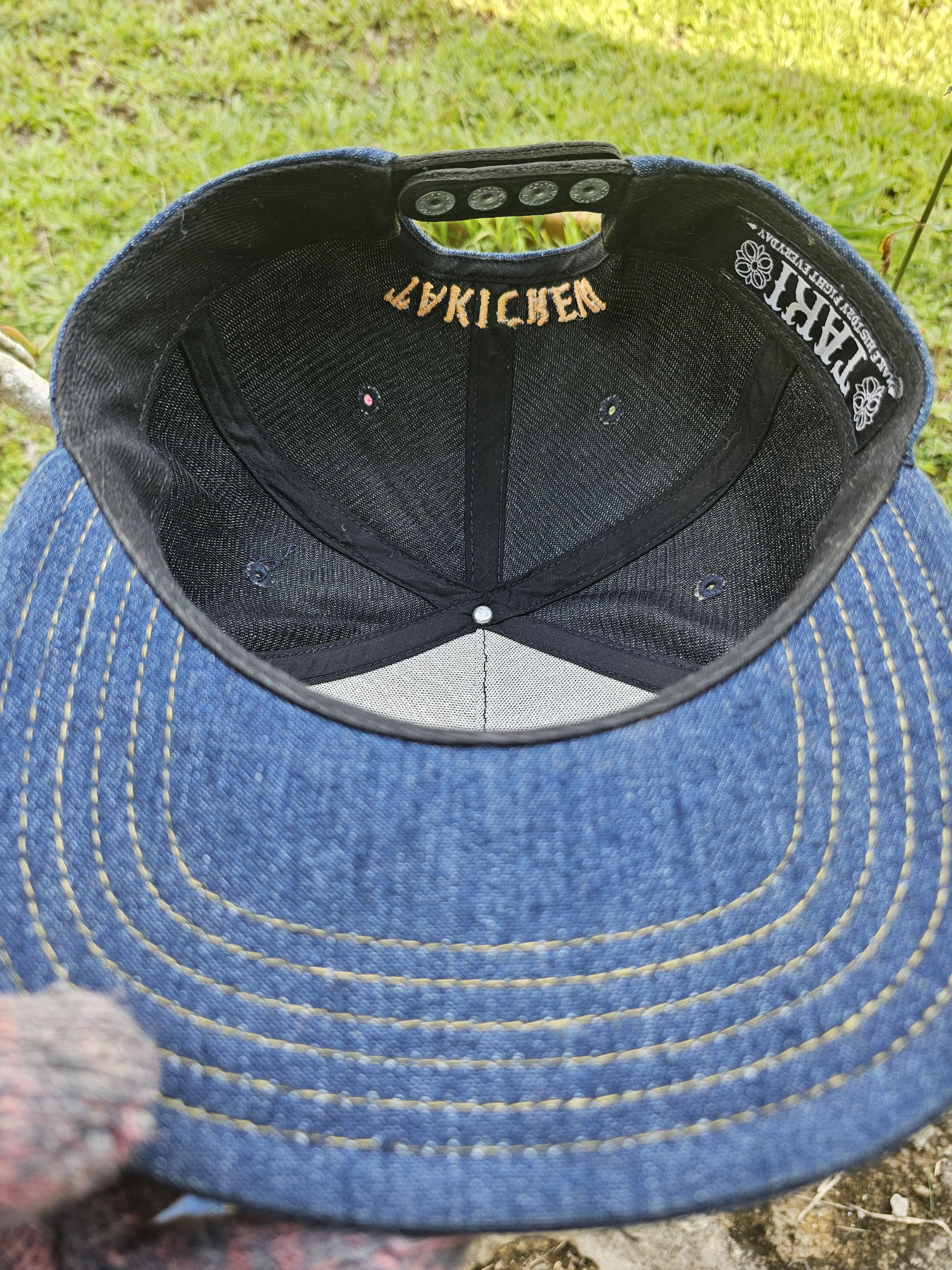 Japanese Brand Takigrew Denim A Frame Cap Size ONE SIZE - 5 Thumbnail
