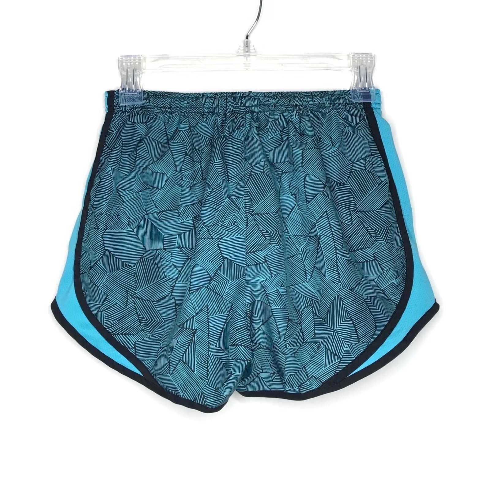 Nike Nike Dri-Fit Tempo Running Shorts Women's S Blue Black Geometric Print Lined Size 28" / US 6 / IT 42 - 5 Thumbnail