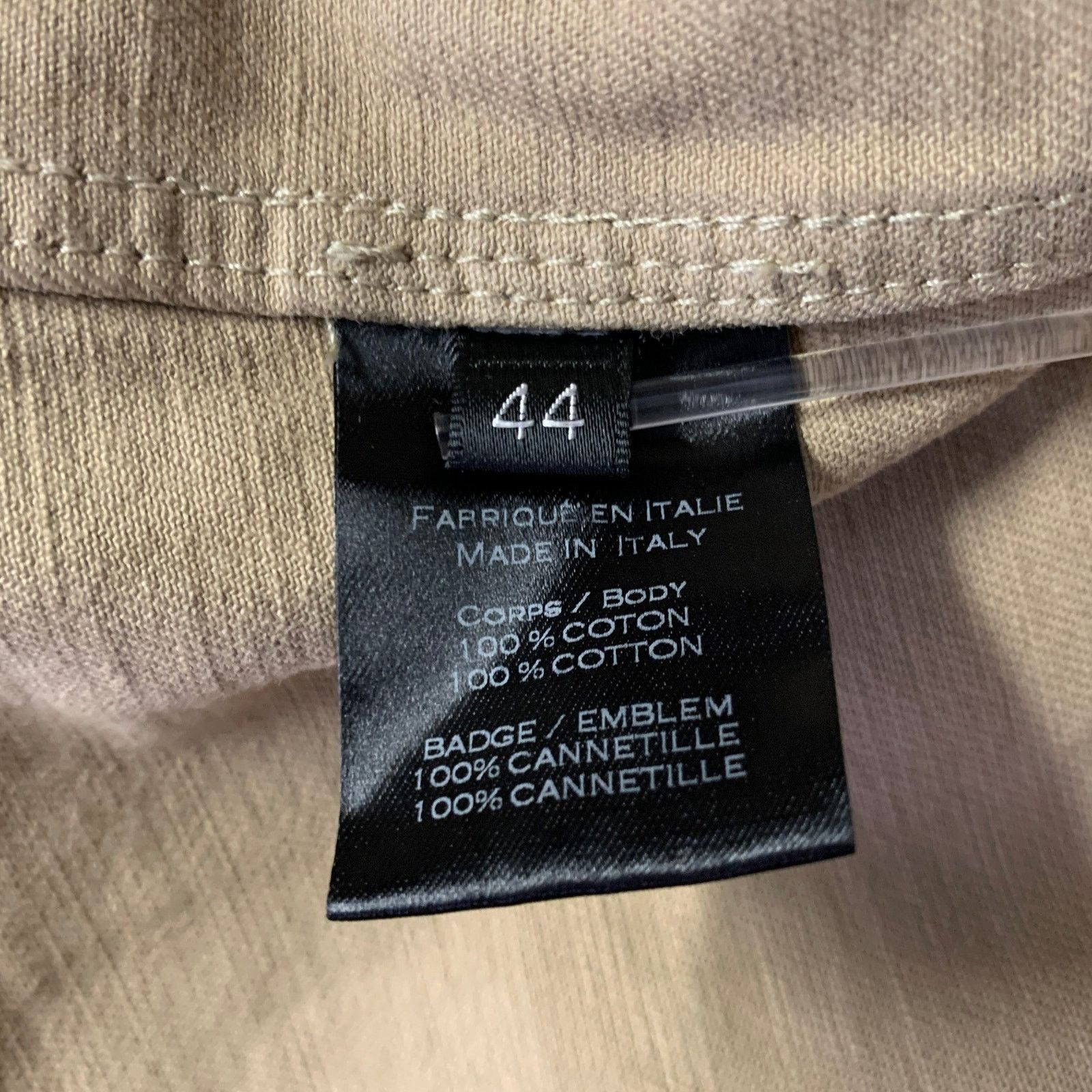 Balmain BALMAIN Size XL Khaki Arm Patch Cotton Band Collar Jacket Size US XL / EU 56 / 4 - 8 Thumbnail