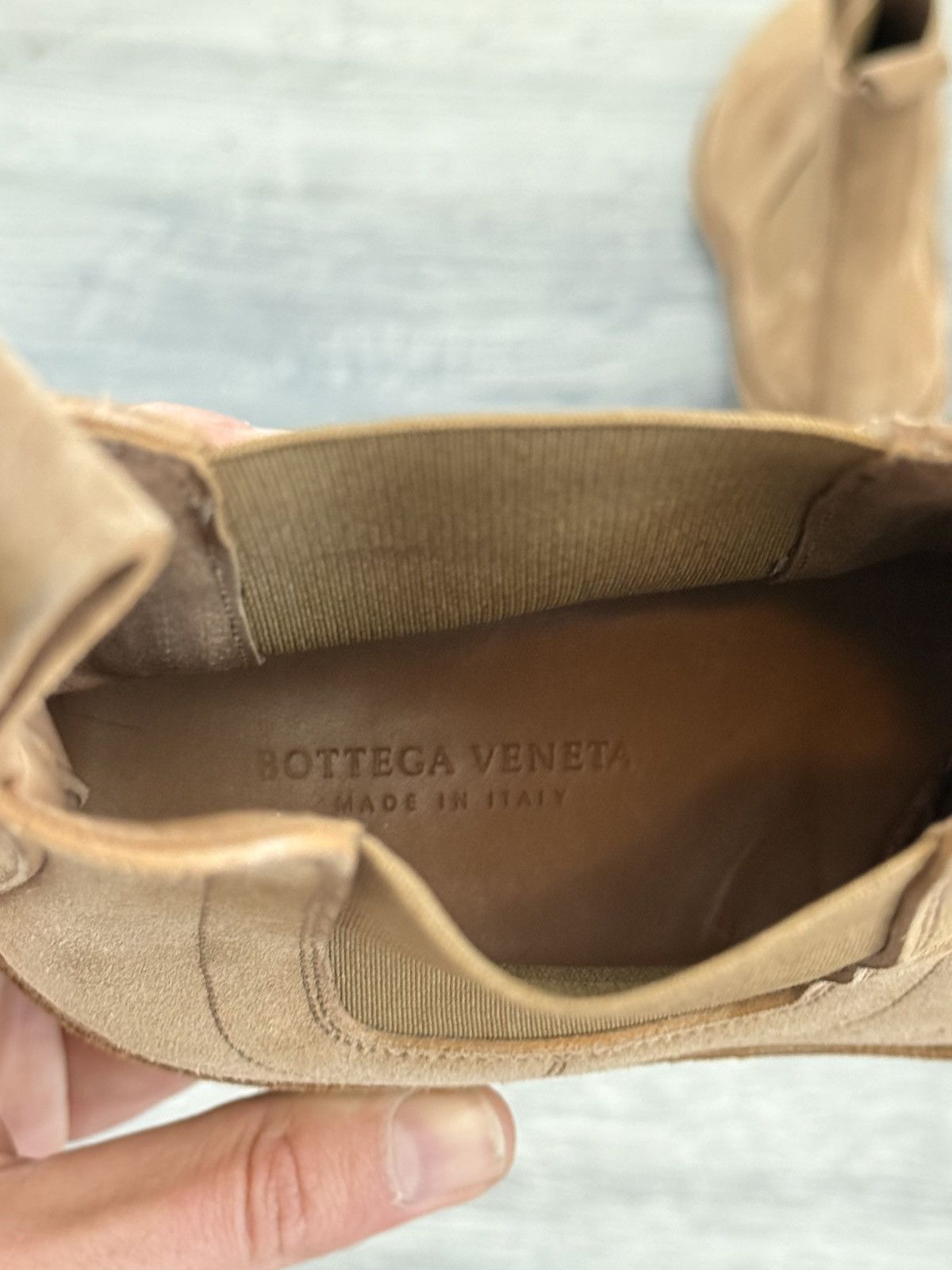 Bottega Veneta Tan Suede Chelsea Boots Size US 8 / EU 41 - 12 Thumbnail