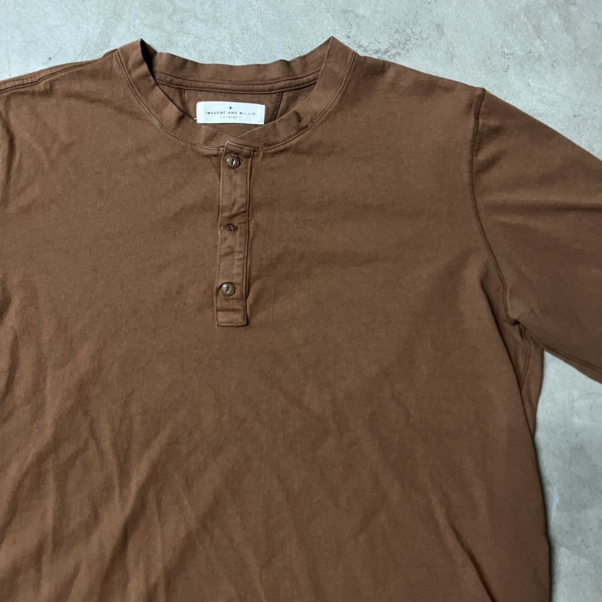 Designer × Imogene + Willie Imogene and Willie 1/4 quarter Henley L/S Shirt Size US XL / EU 56 / 4 - 1 Thumbnail