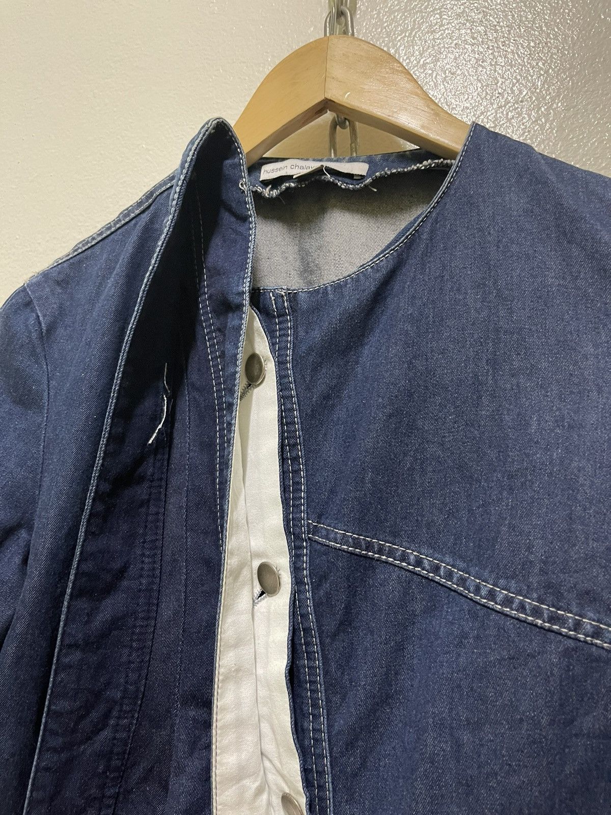 Designer × Hussein Chalayan × Vintage Hussein Chalayan Asymmetrical Denim Jacket SS2000 Italy Size S / US 4 / IT 40 - 7 Thumbnail
