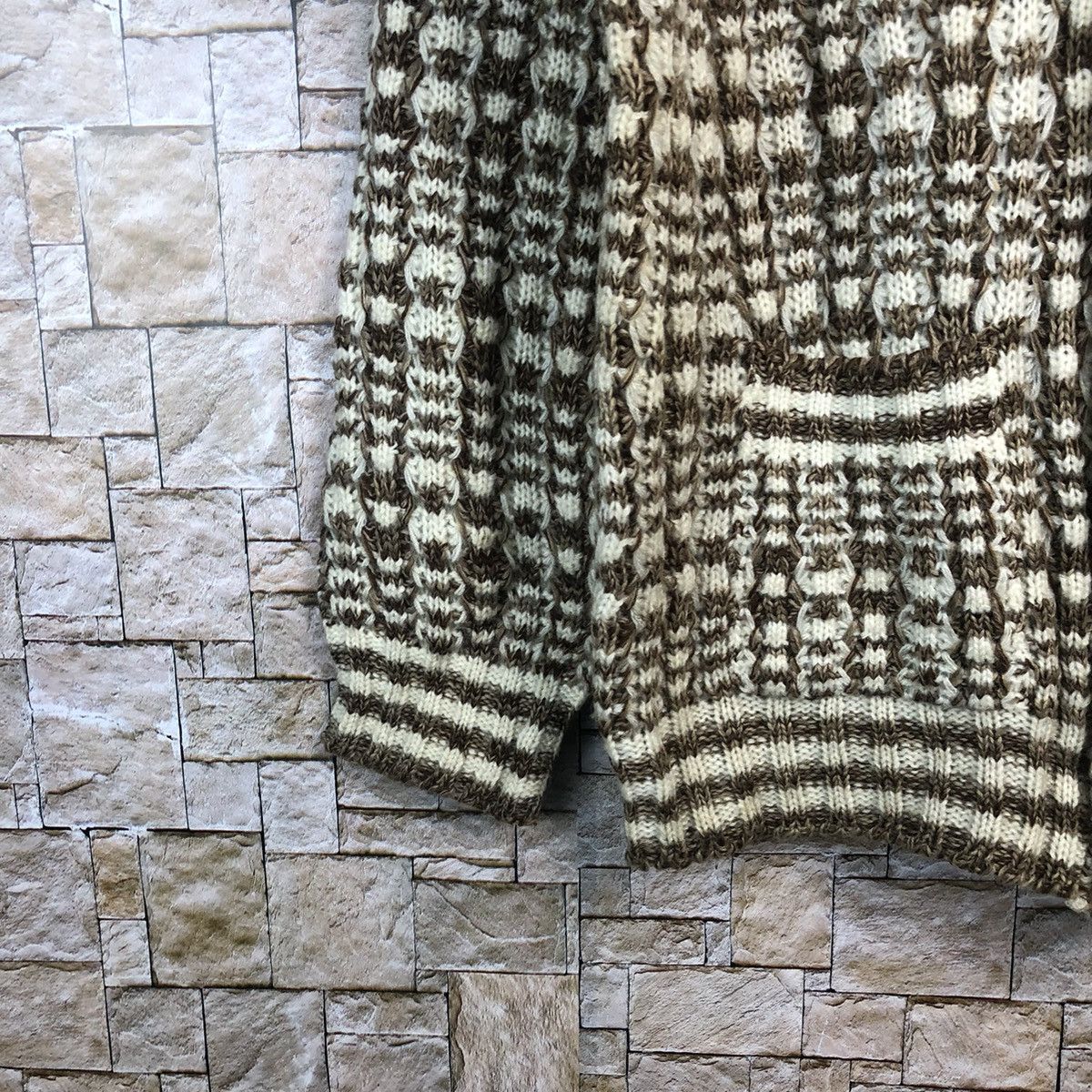 Homespun Knitwear × Japanese Brand Traditional Newsun Brown vintage Cardigan Knitwear #A179 Size US L / EU 52-54 / 3 - 7 Thumbnail