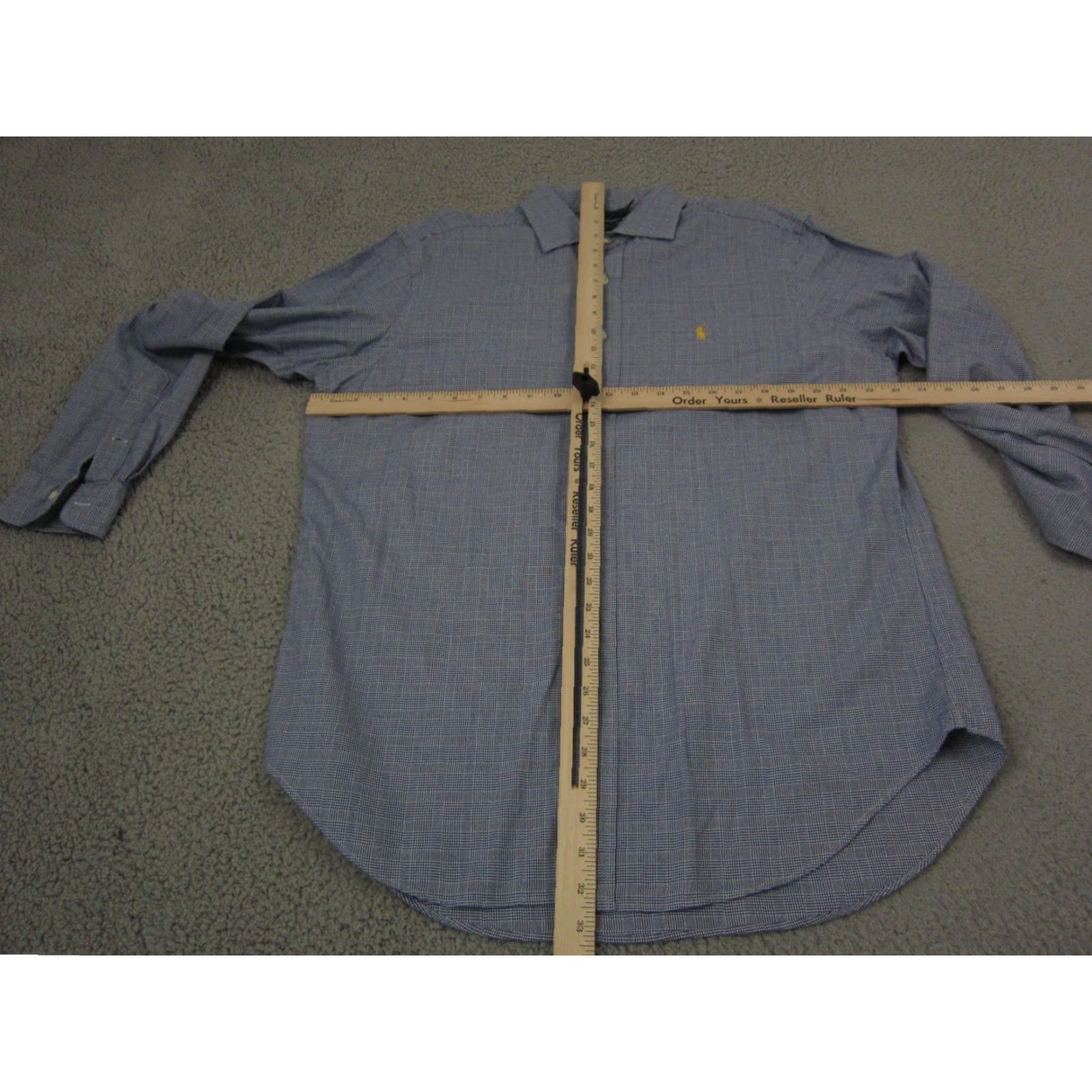 Ralph Lauren VINTAGE Ralph Lauren Shirt Adult Large Blue Yellow Pony Mens Plaid Westerton Size US L / EU 52-54 / 3 - 7 Thumbnail
