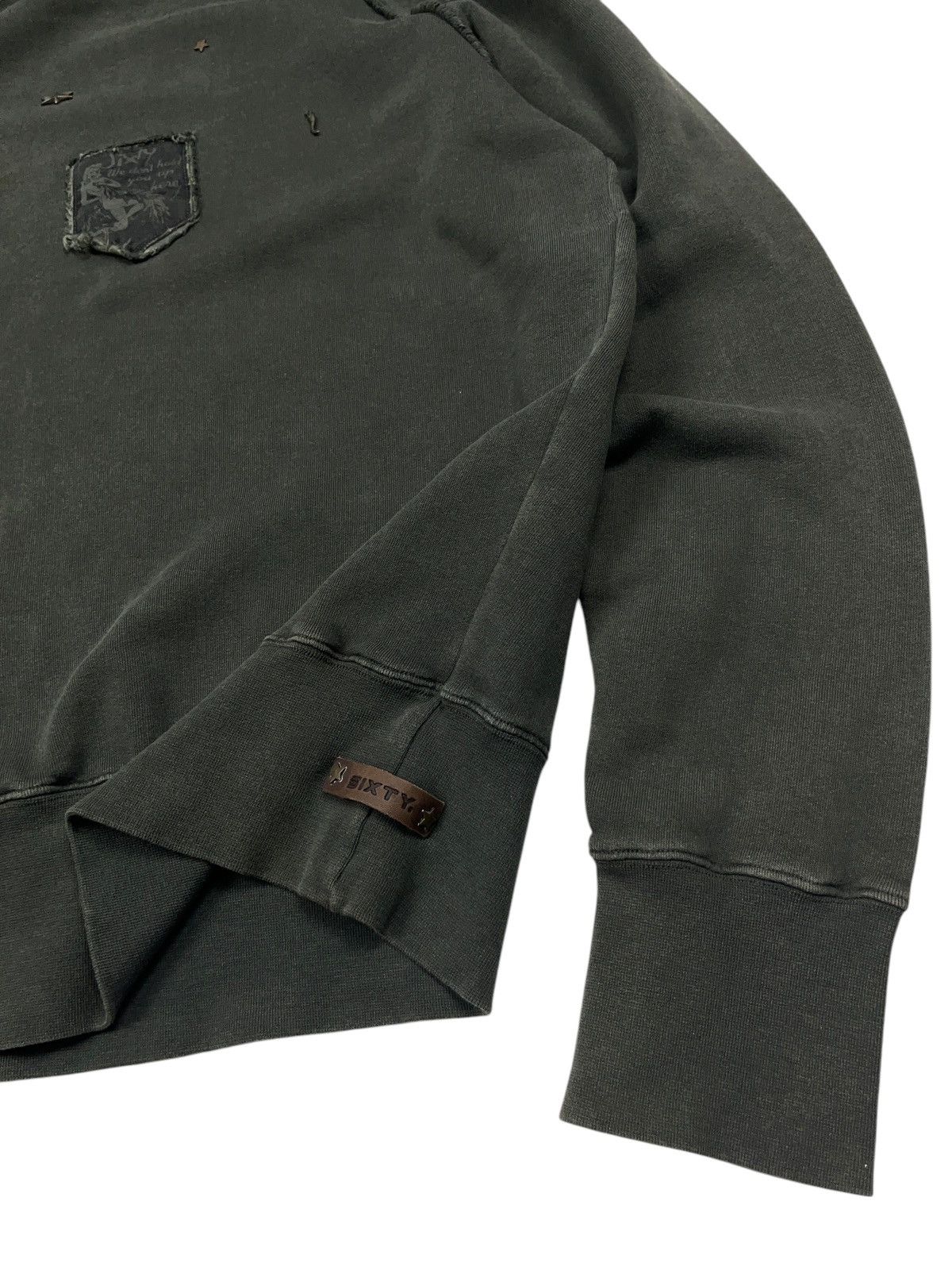 Japanese Brand × Vintage Vintage 90s Miss Sixty Khaki Military Style Sweatshirt Size US M / EU 48-50 / 2 - 3 Thumbnail
